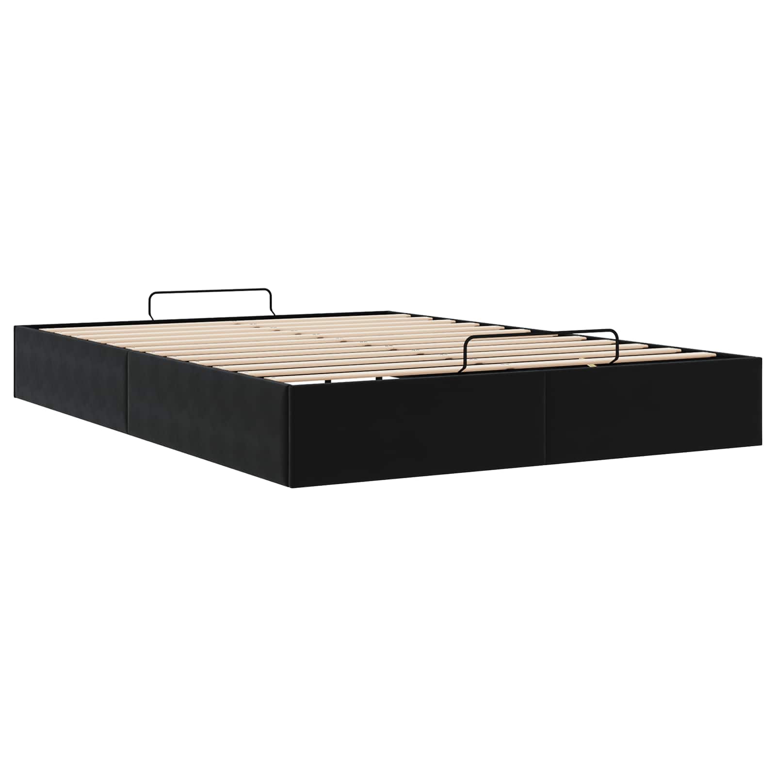 Otomanski krevet Crna 153 x 203 cm Baršun