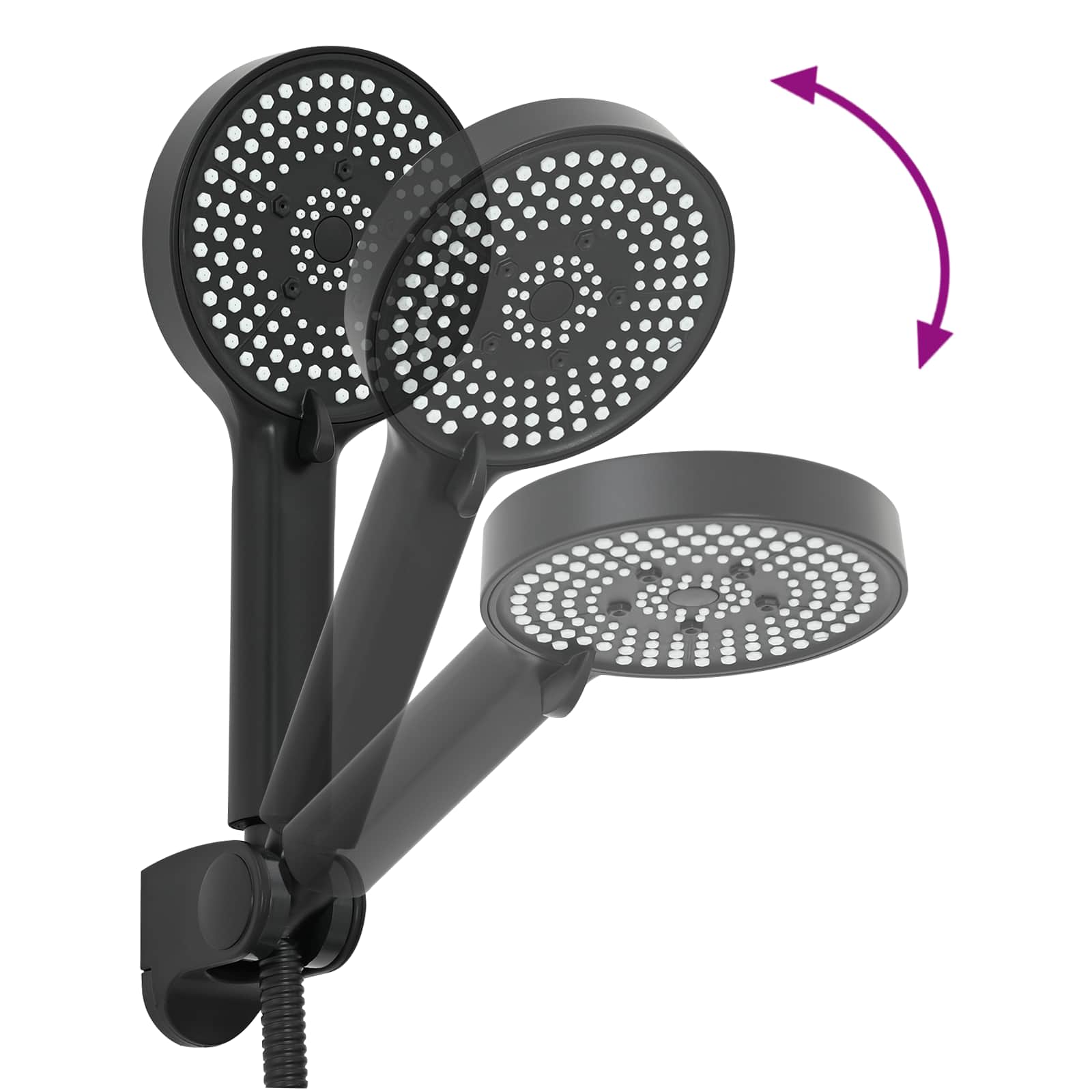 Set glave tuša Crna G 1 / 2 inča Mjed