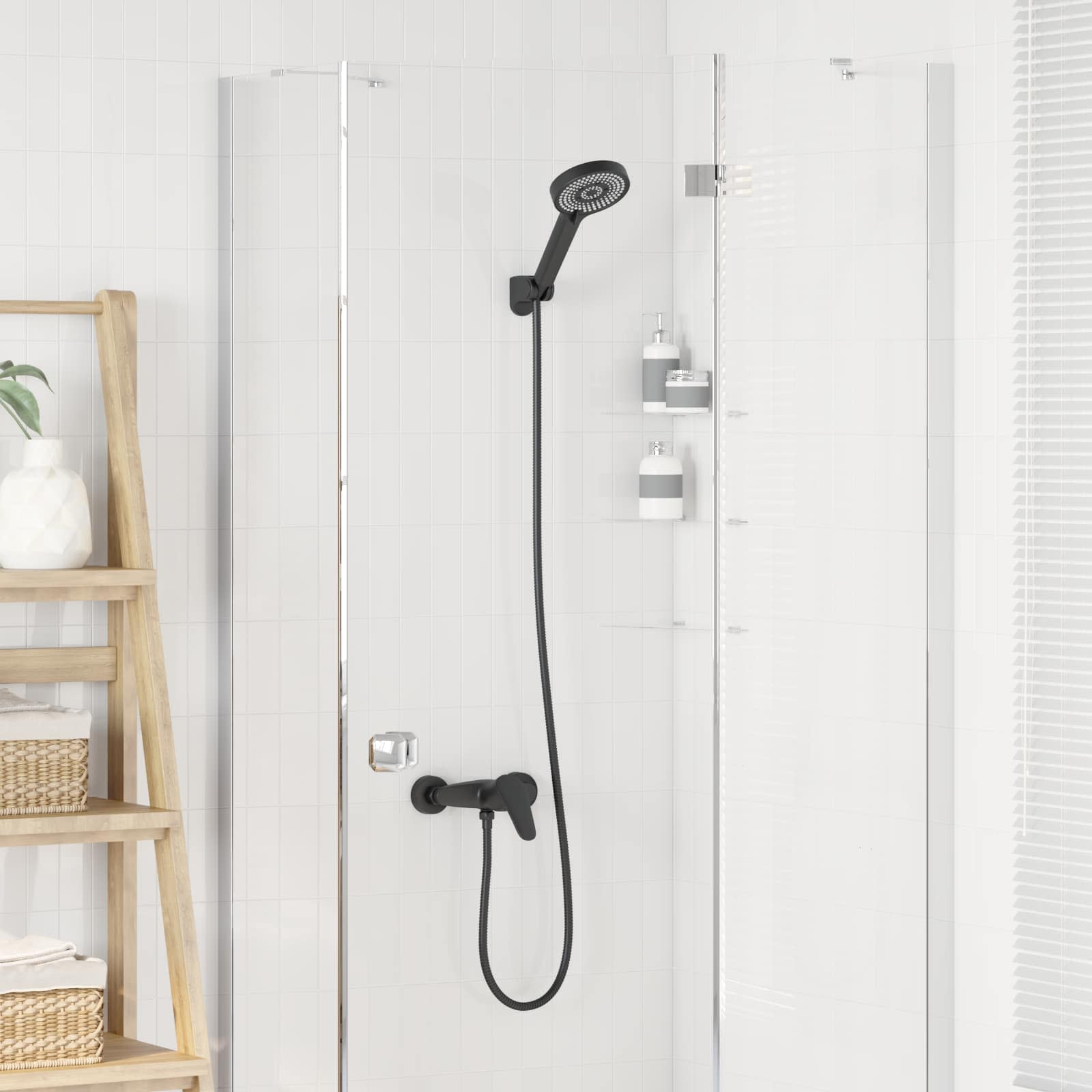 Set glave tuša Crna G 1 / 2 inča