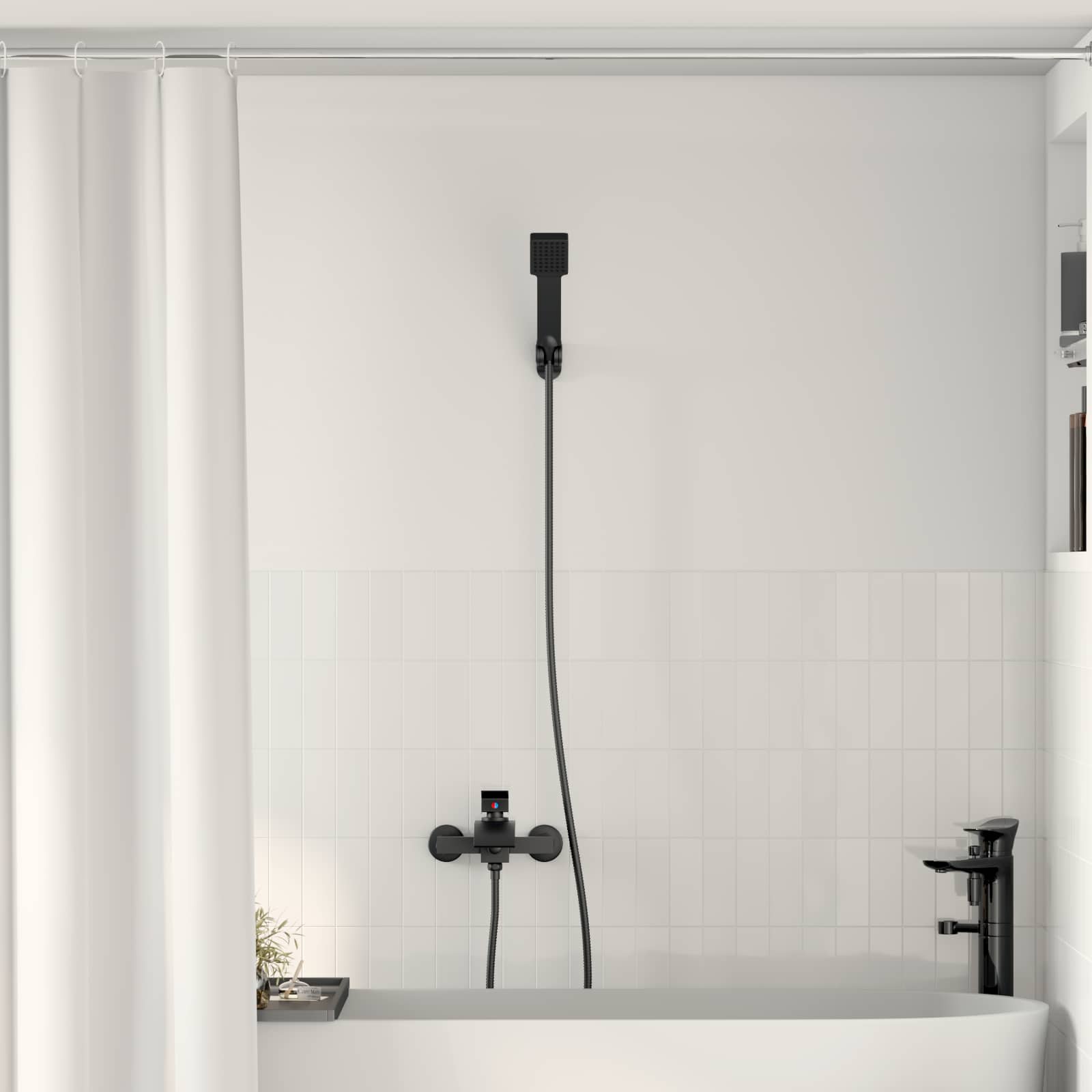 Set glave tuša Crna G 1 / 2 inča