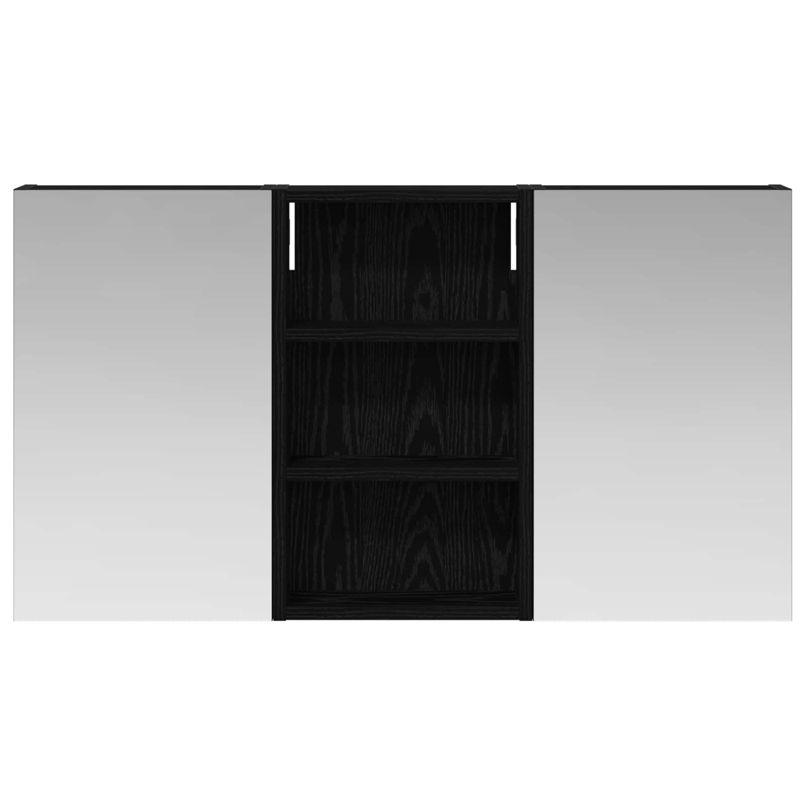 Set ormarića za kupaonicu S LED lampica 3 pcs 90 x 10,5 x 50 cm