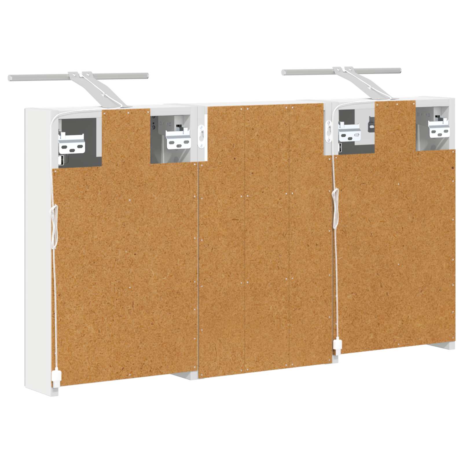 Set ormarića za kupaonicu S LED lampica 3 pcs 90 x 10,5 x 50 cm