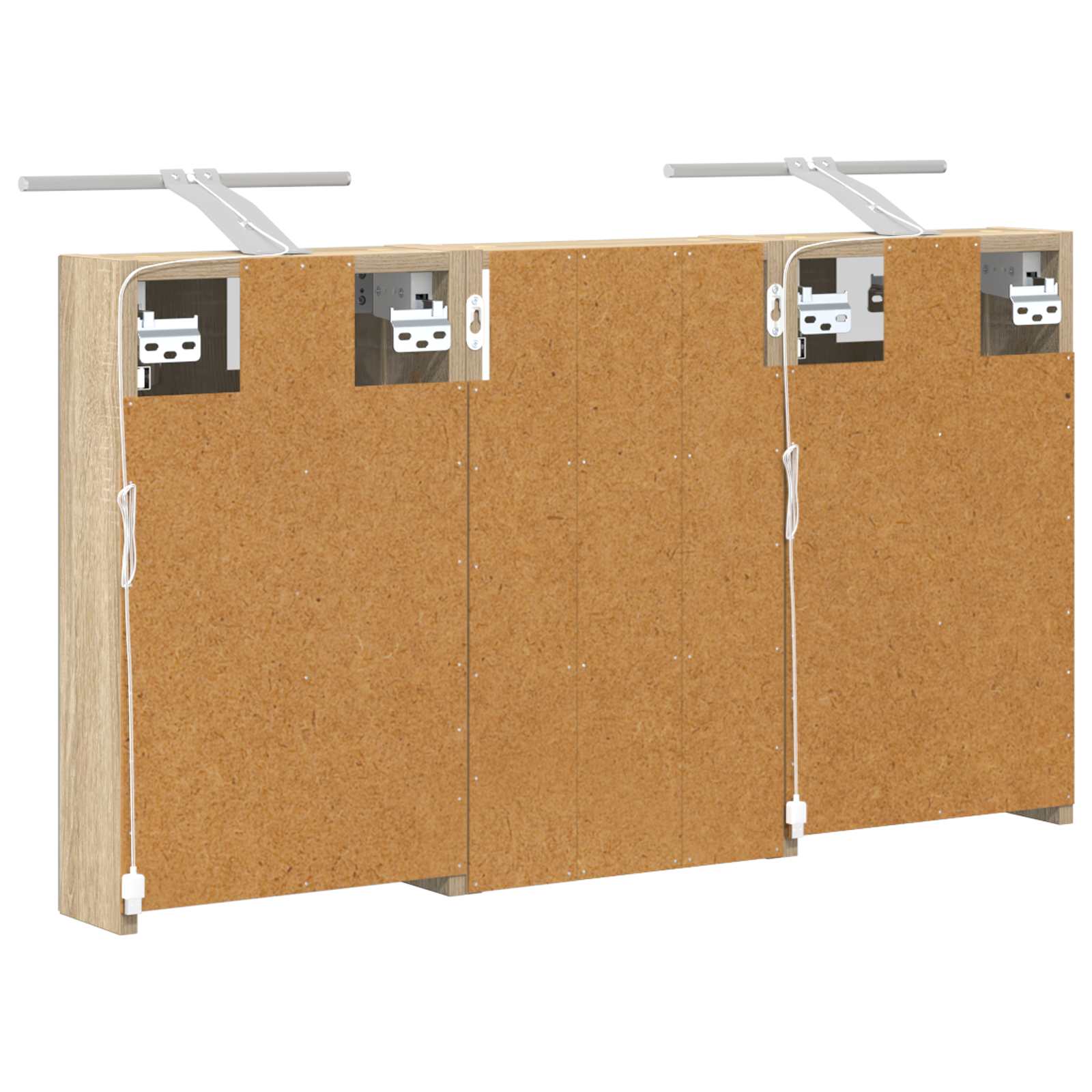 Set ormarića za kupaonicu S LED lampica 3 pcs 90 x 10,5 x 50 cm