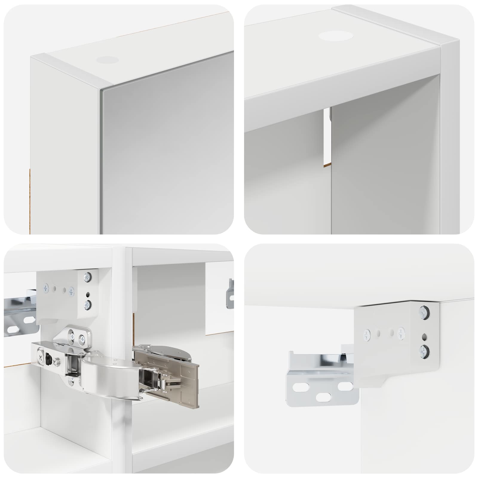 Set ormarića za kupaonicu s policom 3 pcs 100 x 10,5 x 50 cm