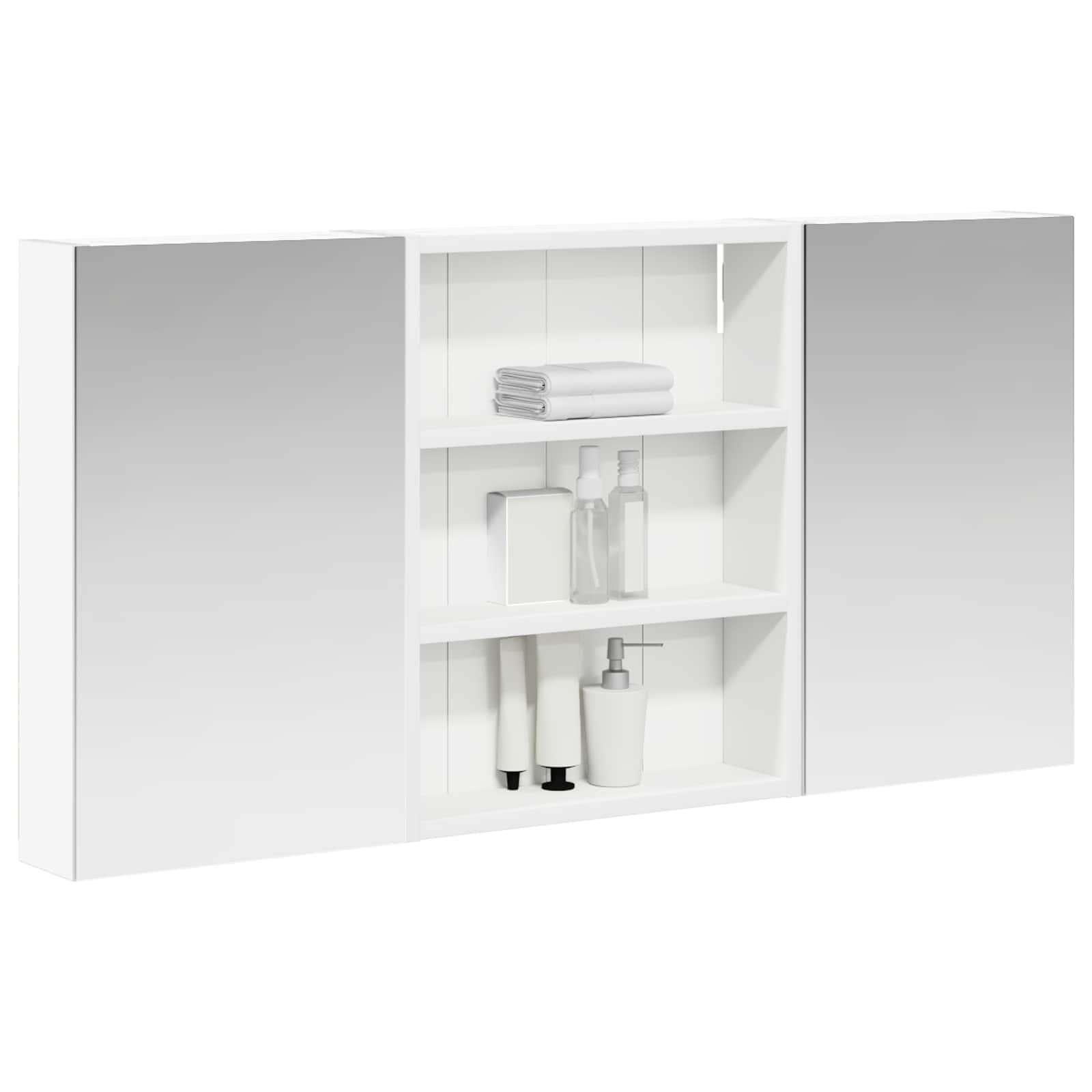 Set ormarića za kupaonicu s policom 3 pcs 100 x 10,5 x 50 cm