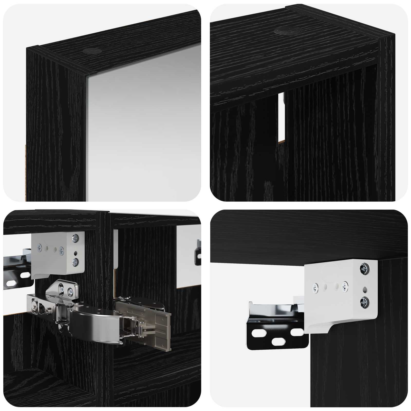 Set ormarića za kupaonicu s policom 3 pcs 100 x 10,5 x 50 cm