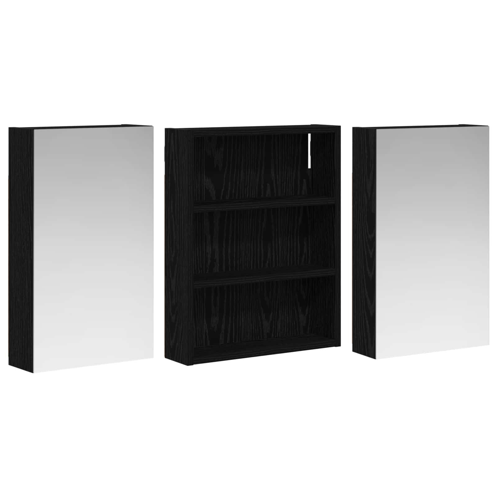Set ormarića za kupaonicu s policom 3 pcs 100 x 10,5 x 50 cm