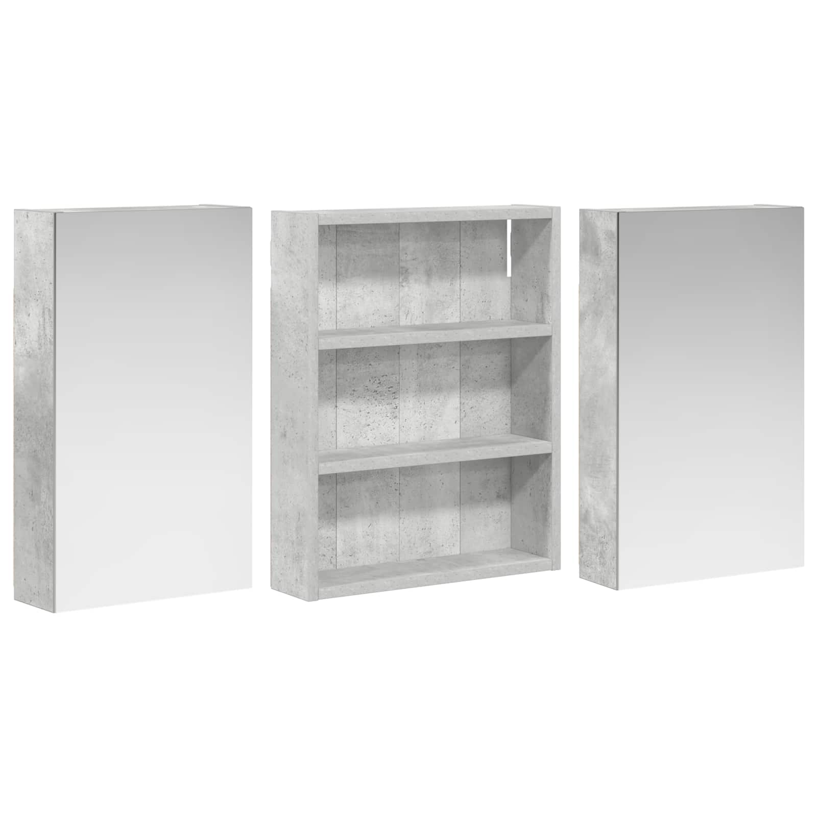 Set ormarića za kupaonicu s policom 3 pcs 100 x 10,5 x 50 cm