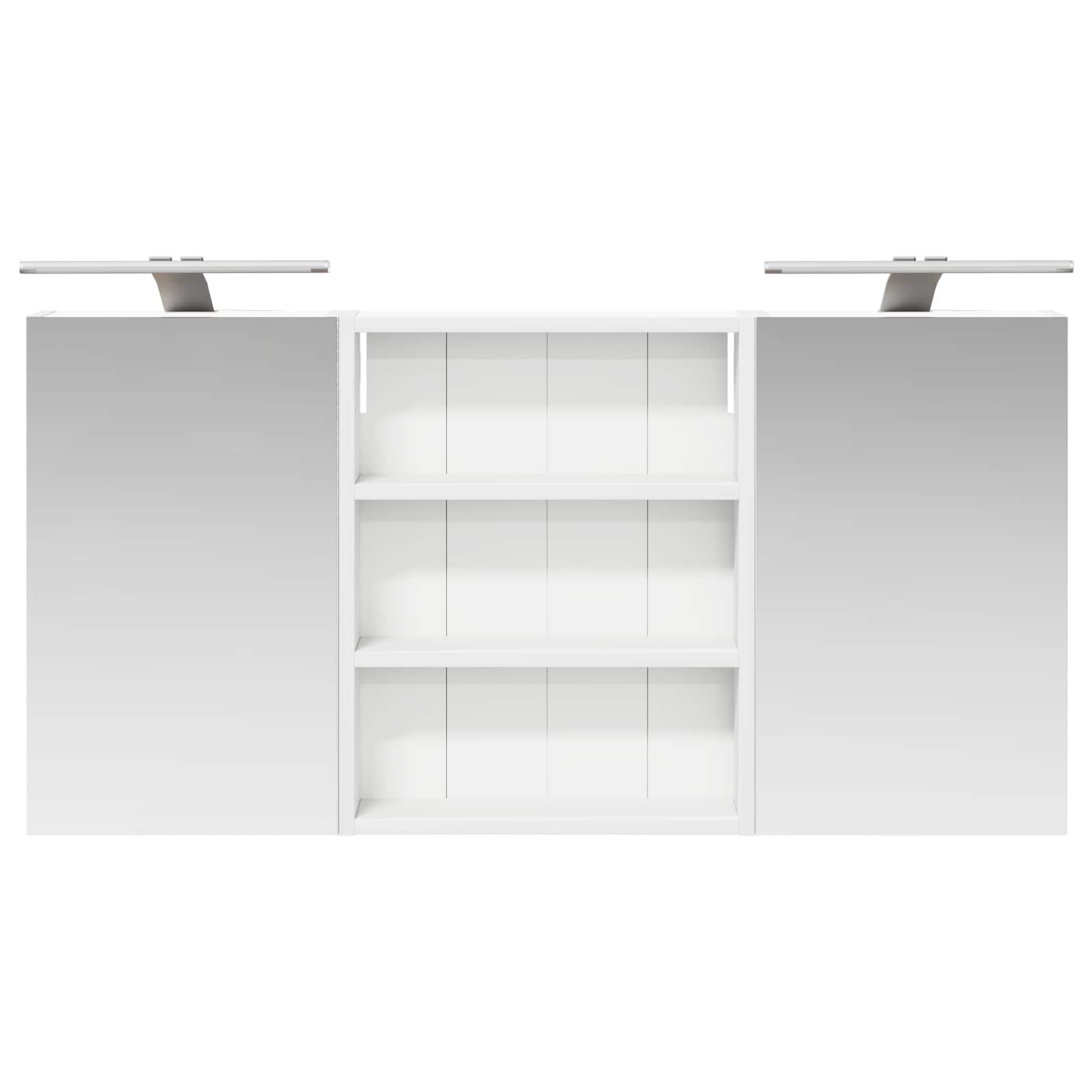 Set ormarića za kupaonicu s policom 3 pcs 100 x 10,5 x 50 cm