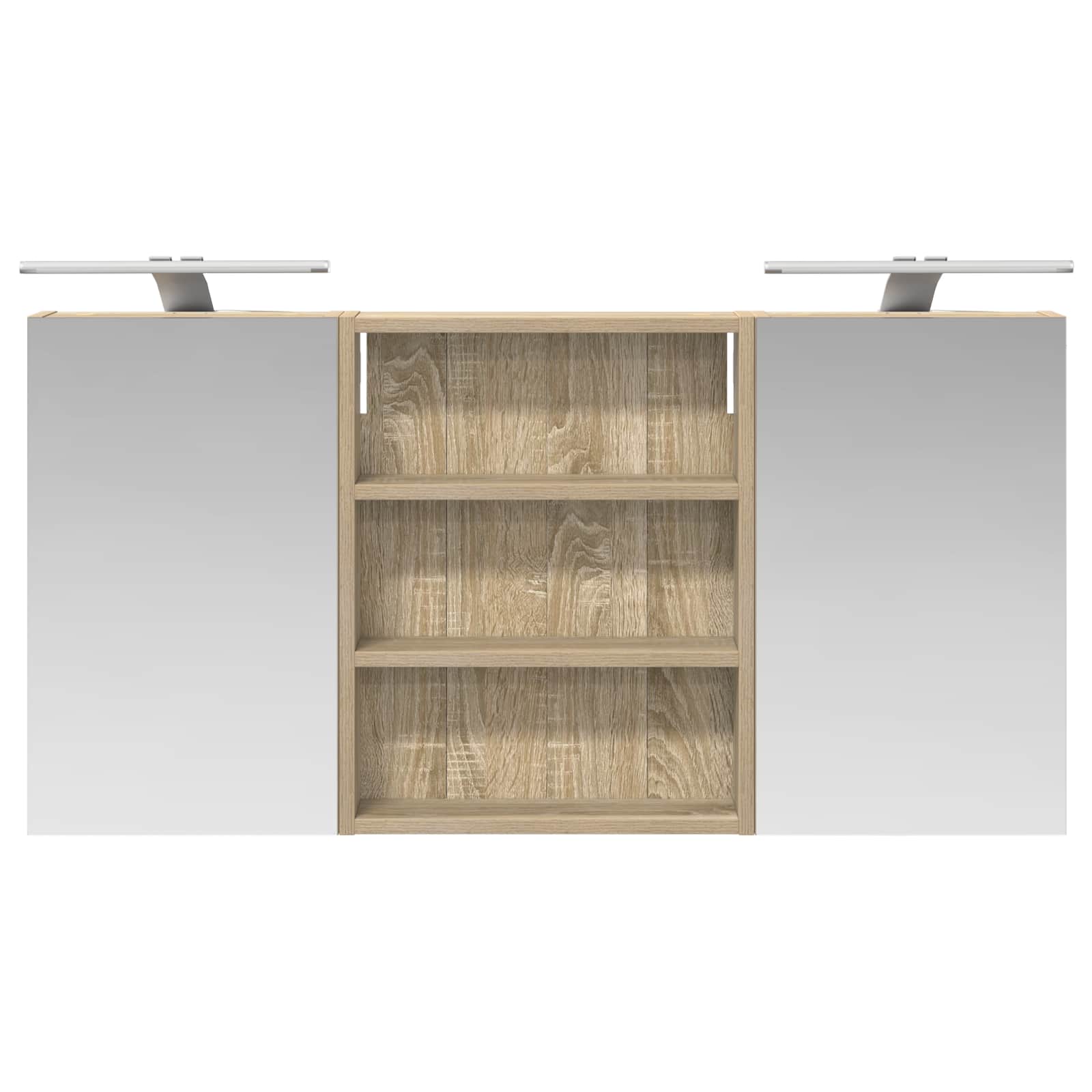 Set ormarića za kupaonicu s policom 3 pcs 100 x 10,5 x 50 cm