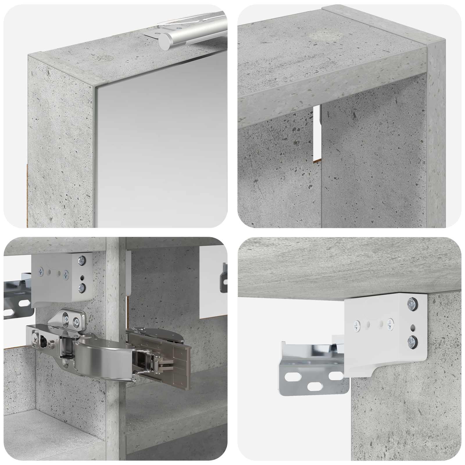 Set ormarića za kupaonicu s policom 3 pcs 100 x 10,5 x 50 cm