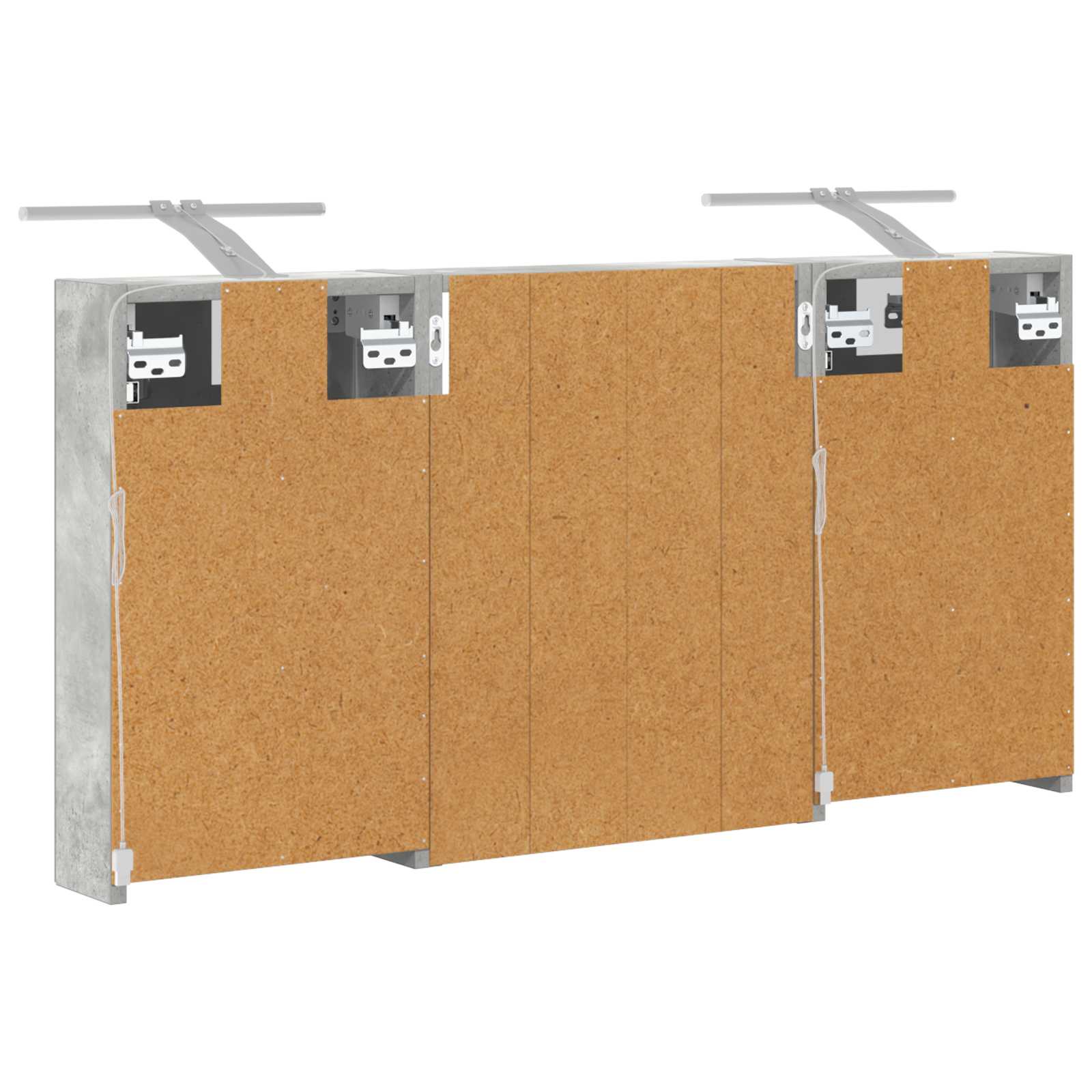 Set ormarića za kupaonicu s policom 3 pcs 100 x 10,5 x 50 cm