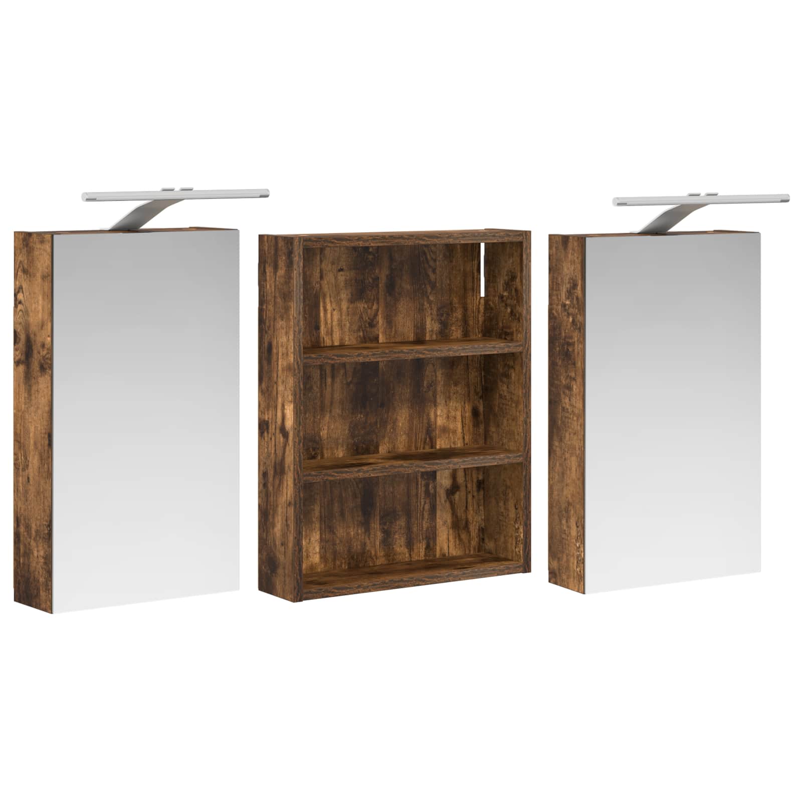 Set ormarića za kupaonicu s policom 3 pcs 100 x 10,5 x 50 cm