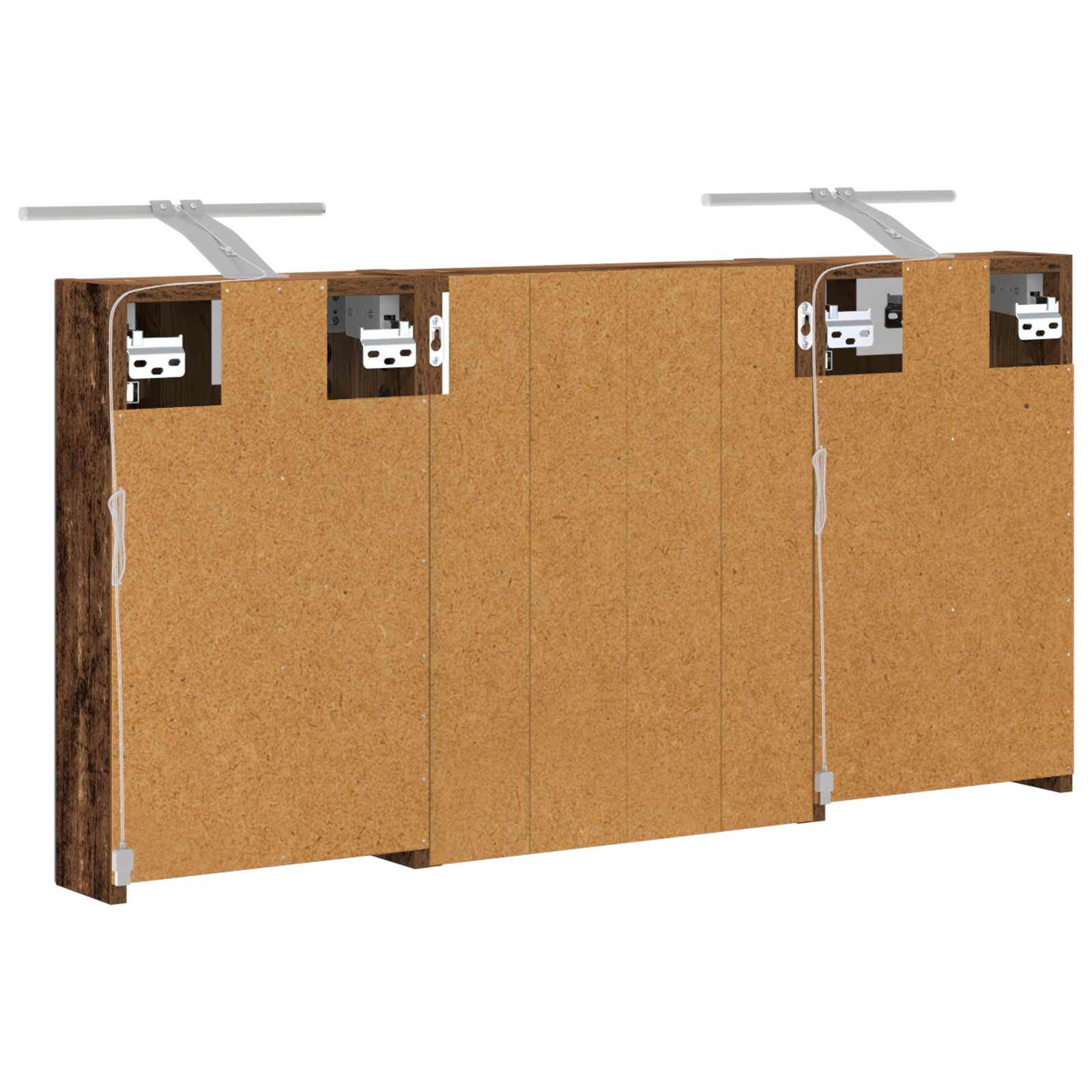 Set ormarića za kupaonicu s policom 3 pcs 100 x 10,5 x 50 cm