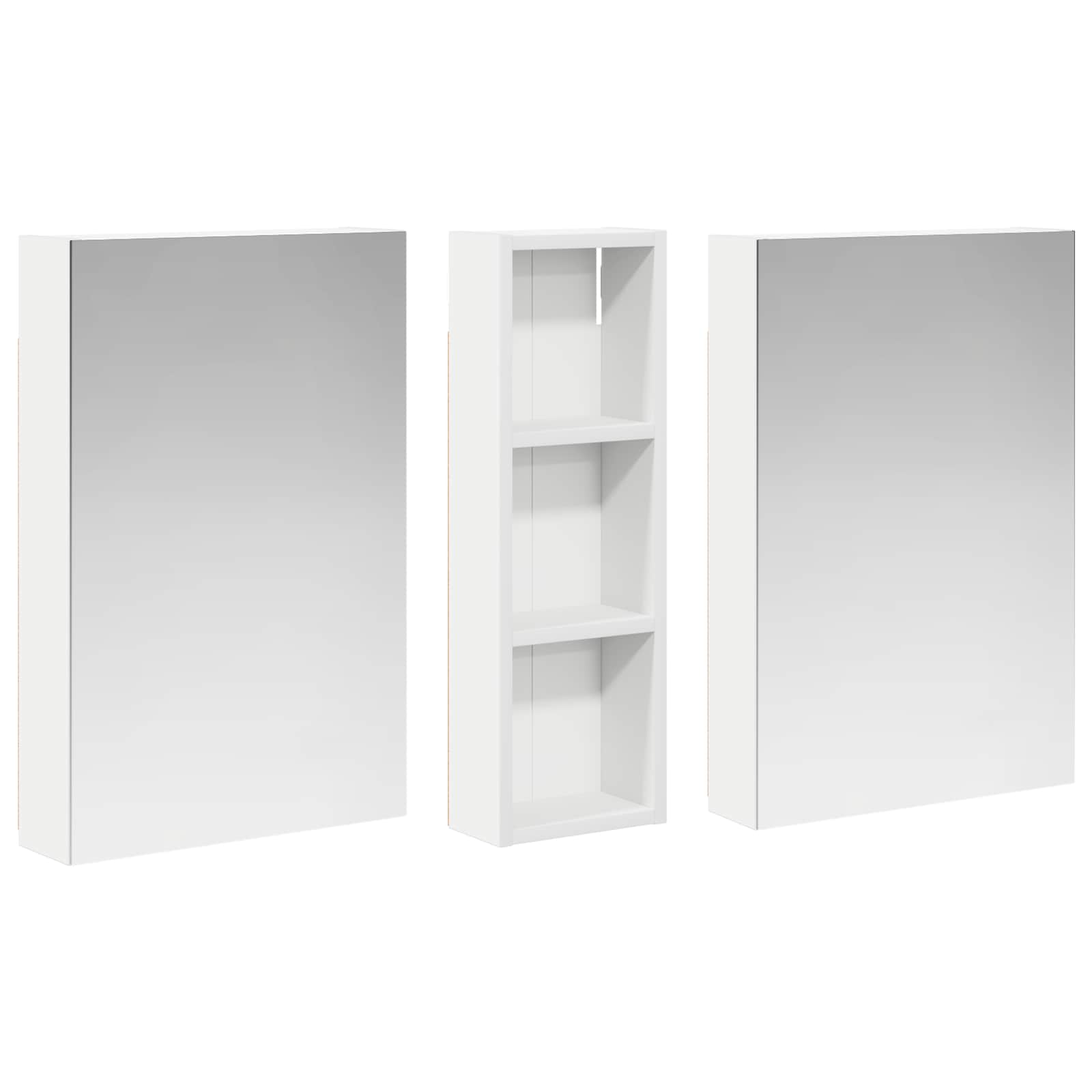 Set ormarića za kupaonicu s policom 3 pcs 100 x 10,5 x 60,5 cm