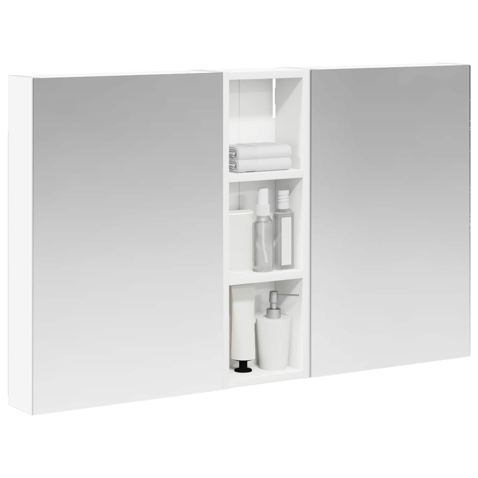 Set ormarića za kupaonicu s policom 3 pcs 100 x 10,5 x 60,5 cm