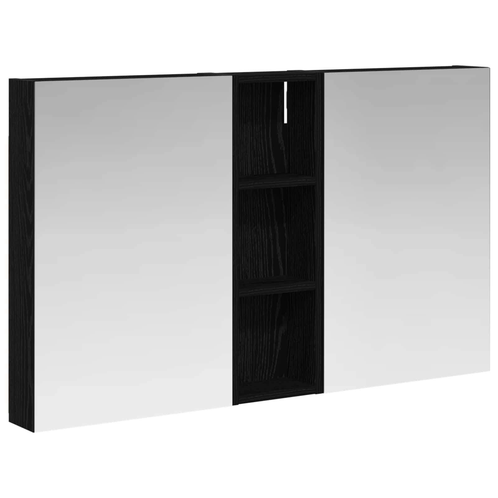 Set ormarića za kupaonicu s policom 3 pcs 100 x 10,5 x 60,5 cm