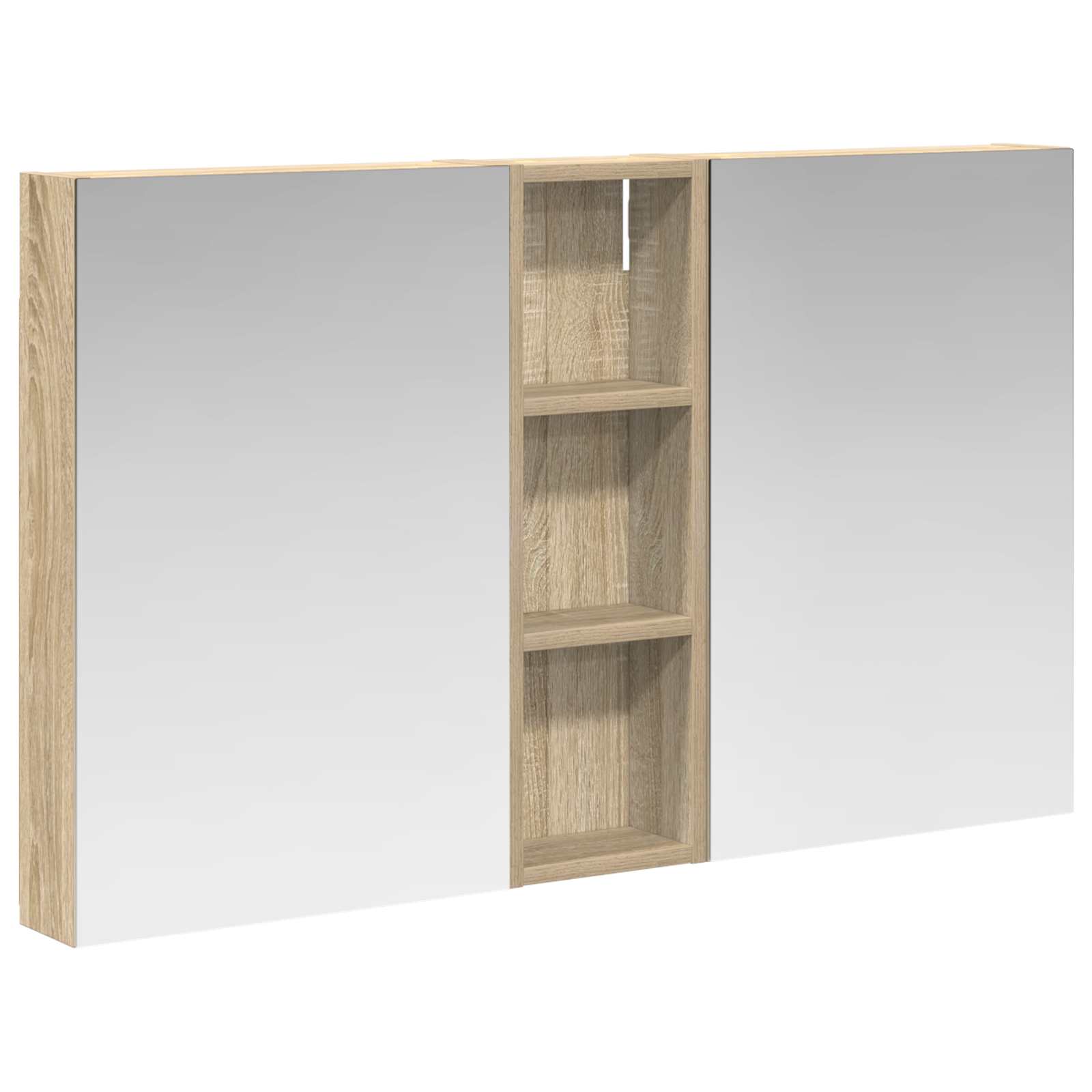 Set ormarića za kupaonicu s policom 3 pcs 100 x 10,5 x 60,5 cm