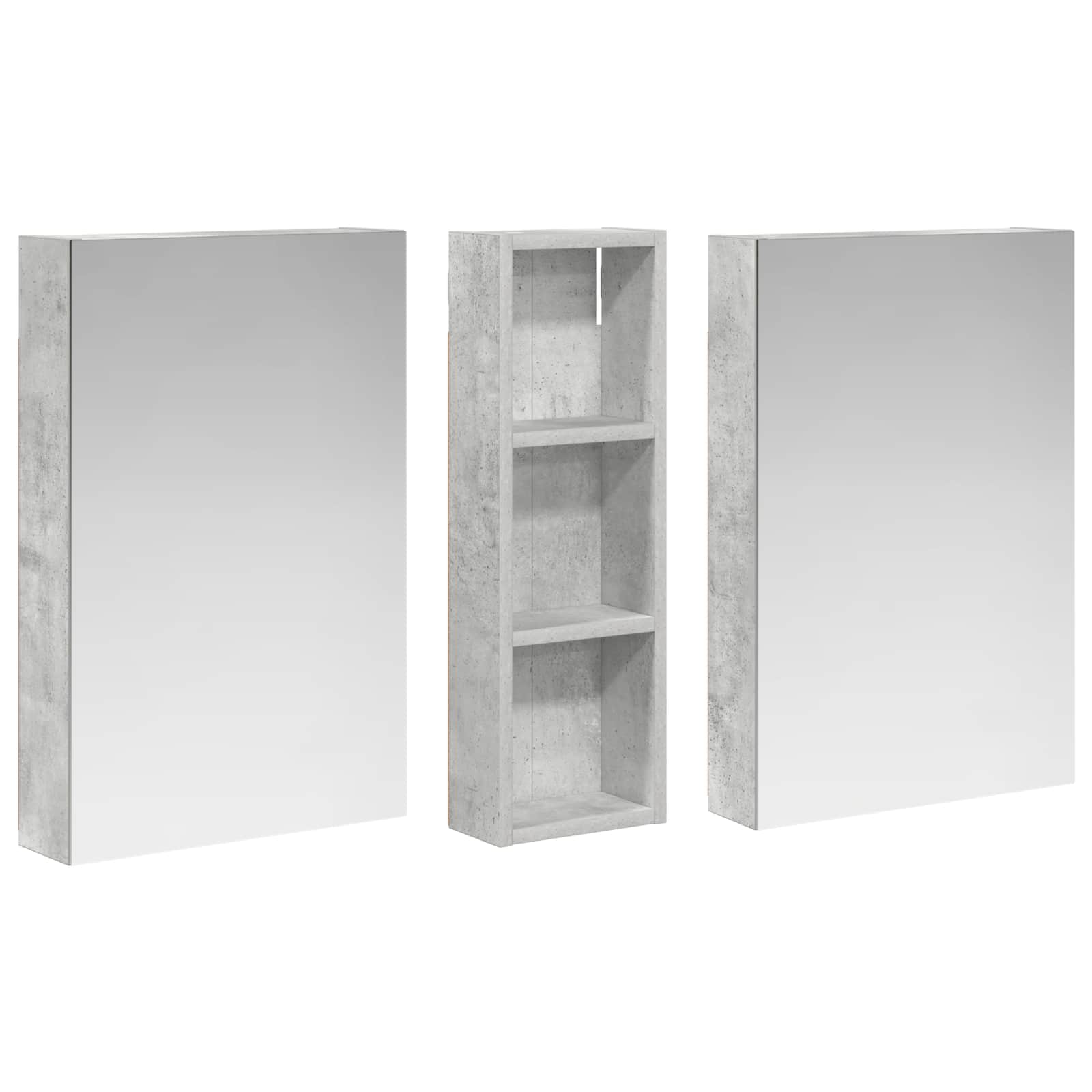 Set ormarića za kupaonicu s policom 3 pcs 100 x 10,5 x 60,5 cm