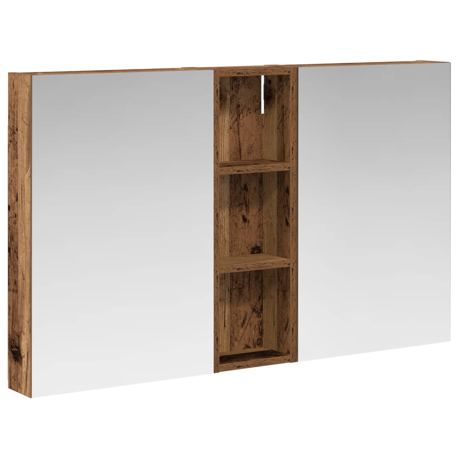 Set ormarića za kupaonicu s policom 3 pcs 100 x 10,5 x 60,5 cm