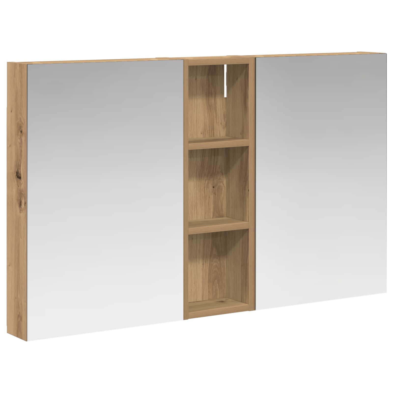 Set ormarića za kupaonicu s policom 3 pcs 100 x 10,5 x 60,5 cm