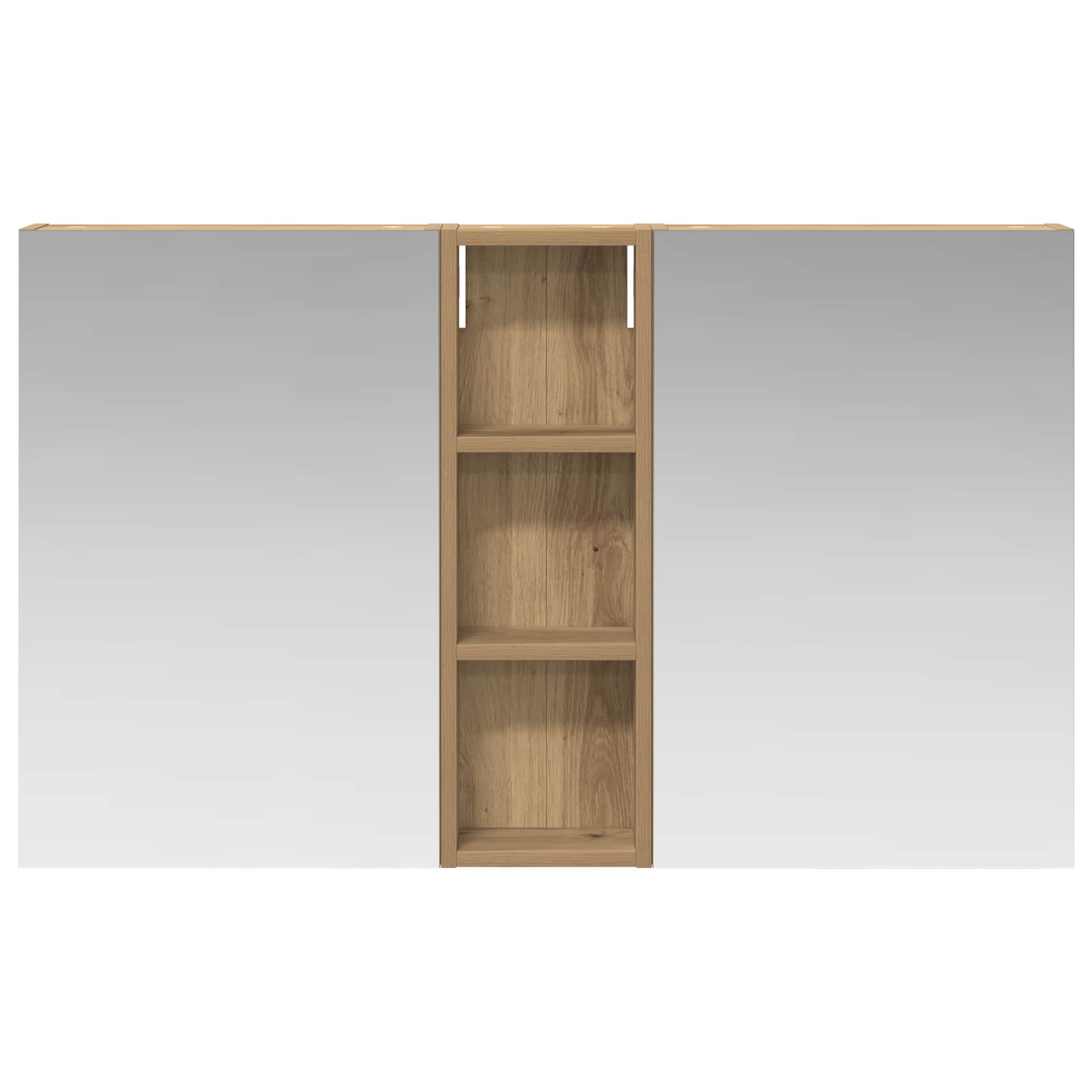Set ormarića za kupaonicu s policom 3 pcs 100 x 10,5 x 60,5 cm