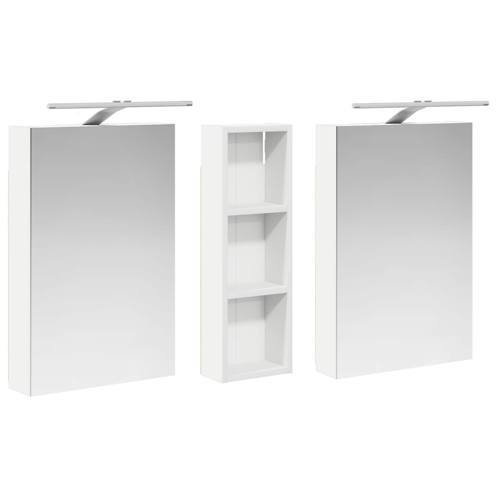 Set ormarića za kupaonicu s policom 3 pcs 100 x 10,5 x 60,5 cm