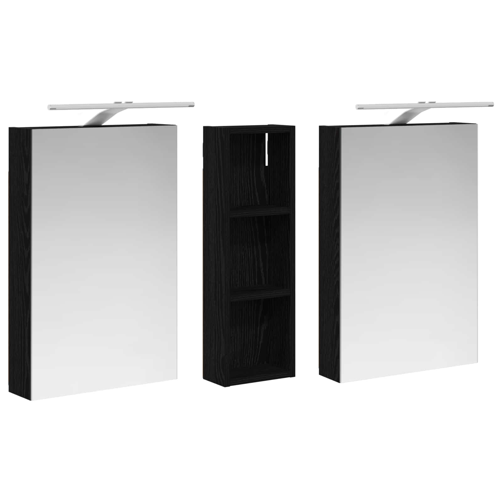 Set ormarića za kupaonicu s policom 3 pcs 100 x 10,5 x 60,5 cm