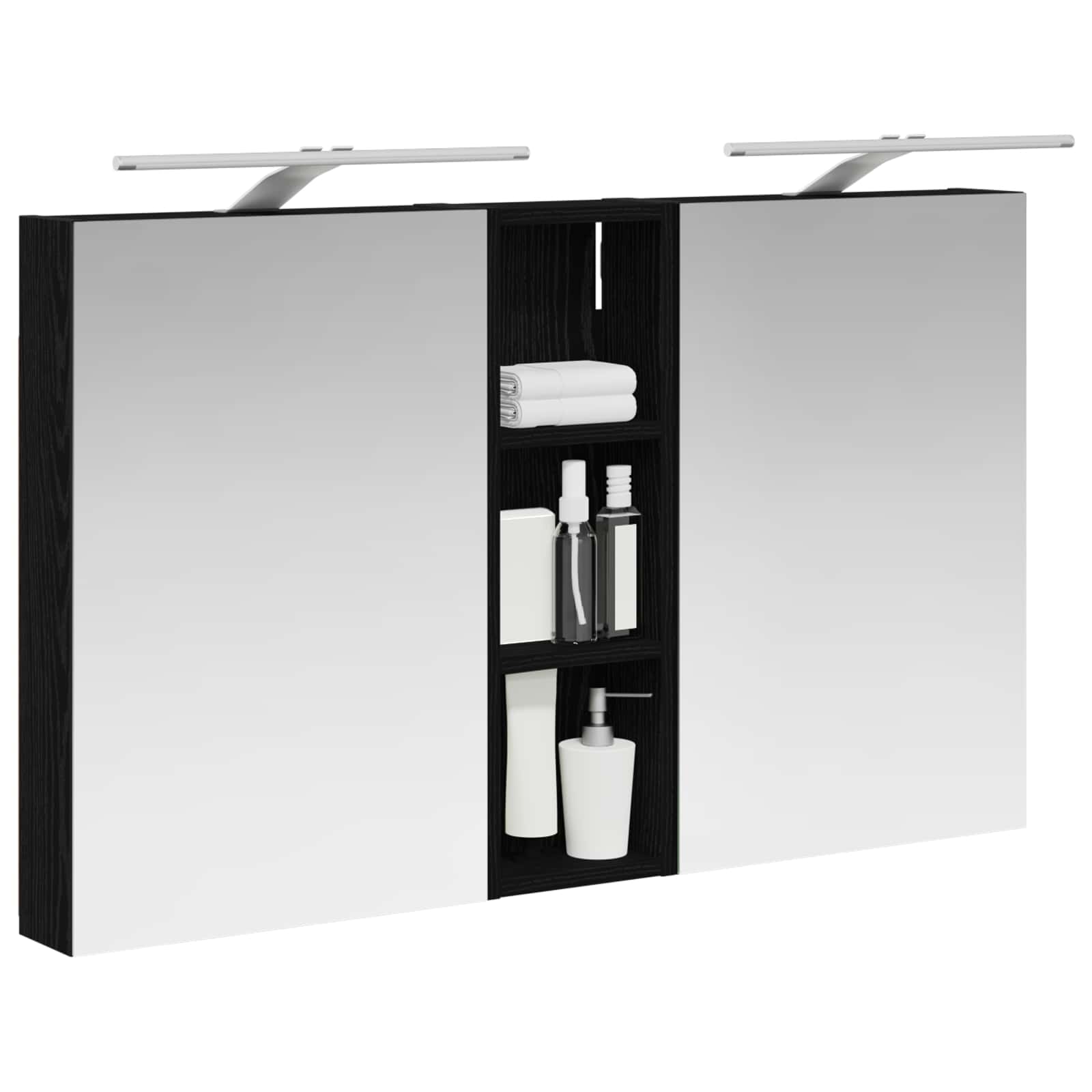 Set ormarića za kupaonicu s policom 3 pcs 100 x 10,5 x 60,5 cm