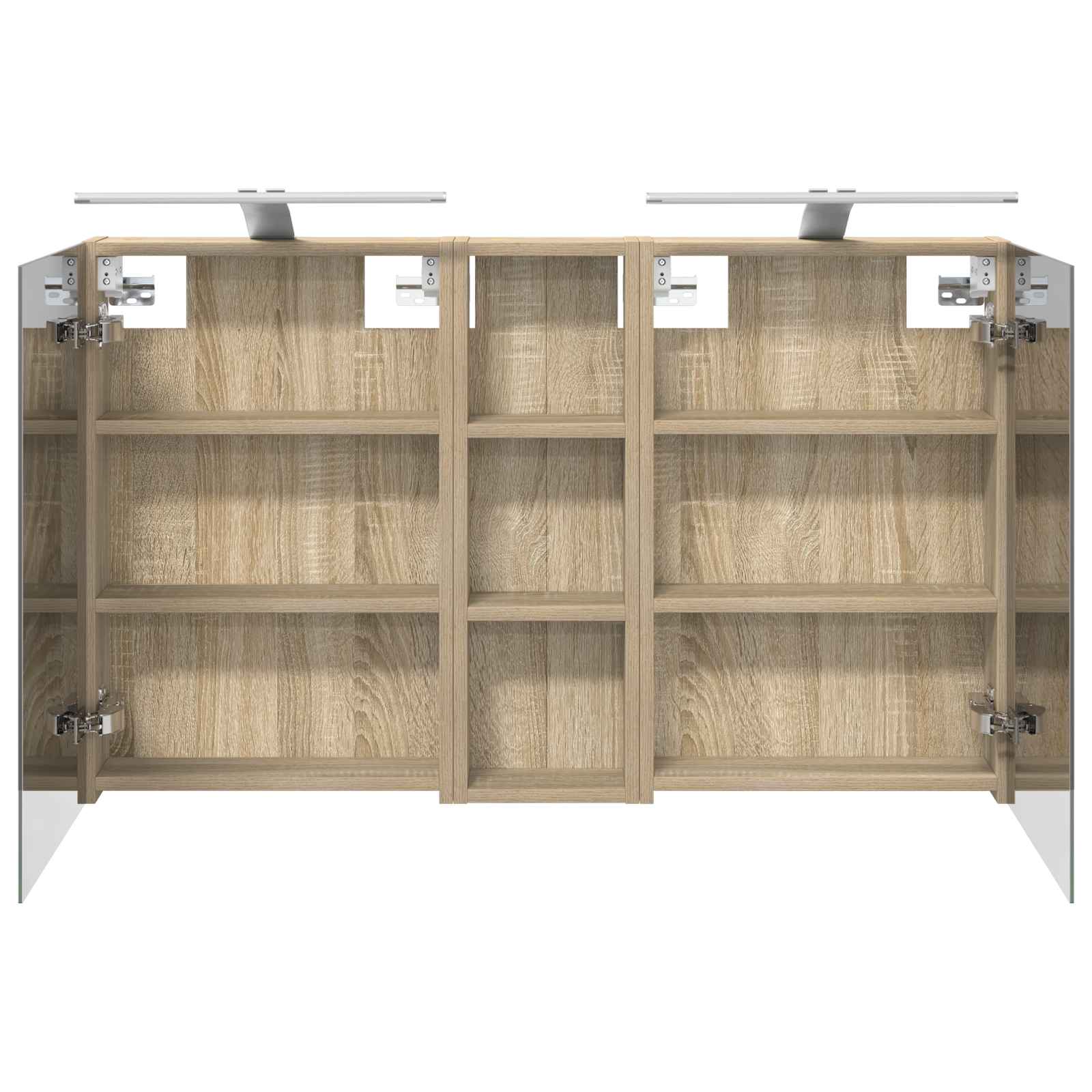 Set ormarića za kupaonicu s policom 3 pcs 100 x 10,5 x 60,5 cm