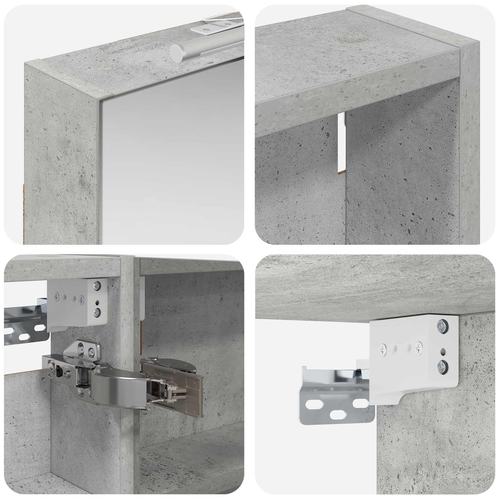 Set ormarića za kupaonicu s policom 3 pcs 100 x 10,5 x 60,5 cm