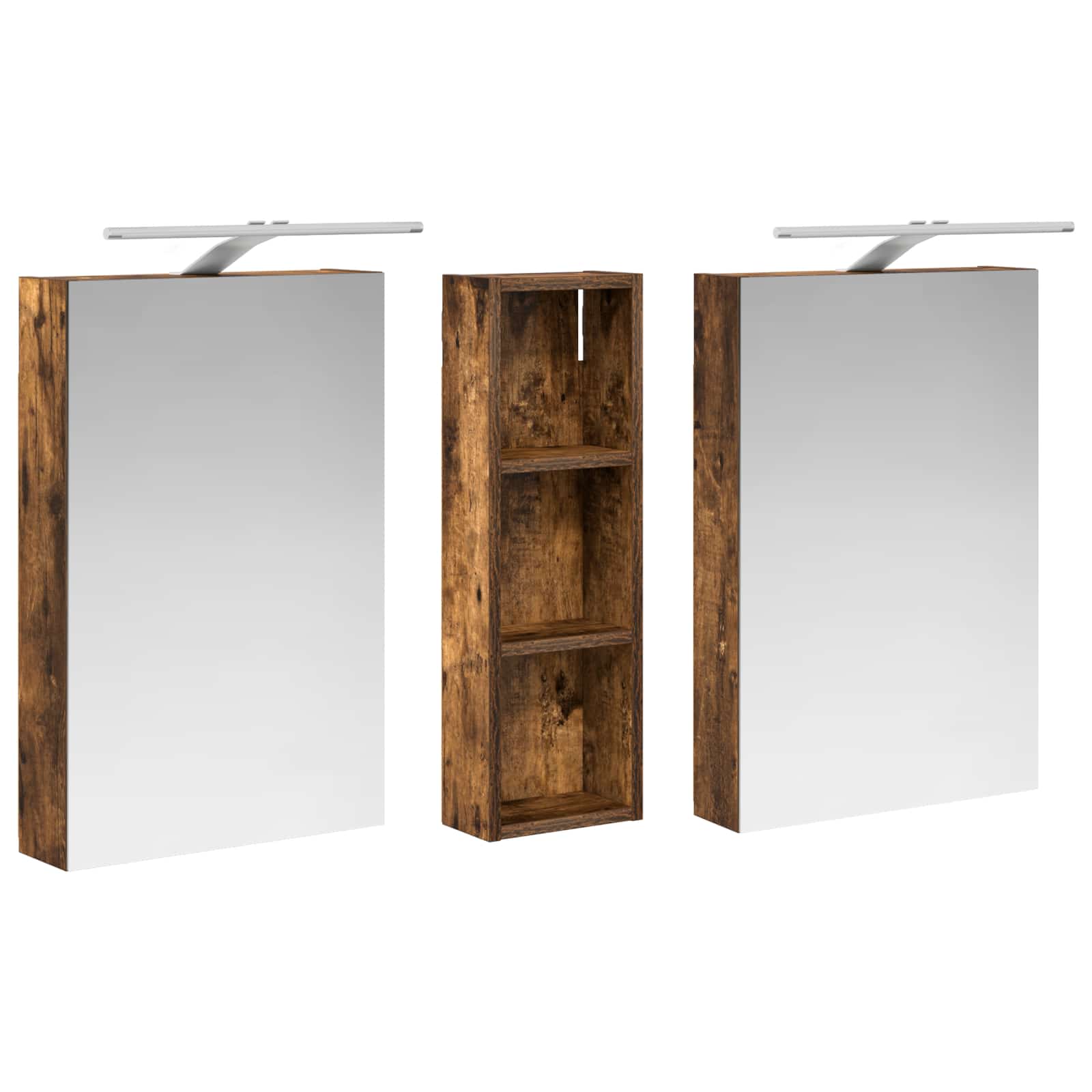 Set ormarića za kupaonicu s policom 3 pcs 100 x 10,5 x 60,5 cm