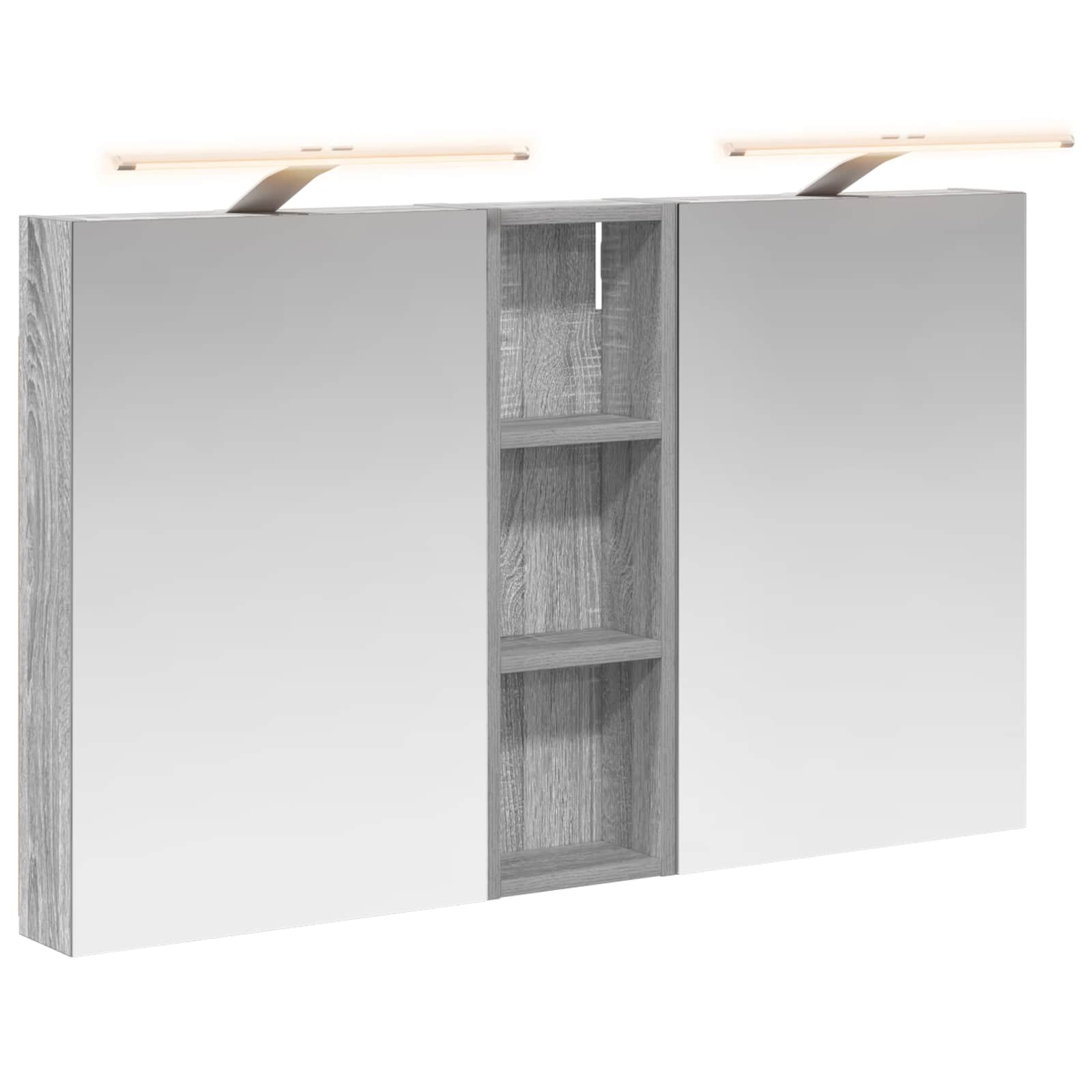 Set ormarića za kupaonicu s policom 3 pcs 100 x 10,5 x 60,5 cm