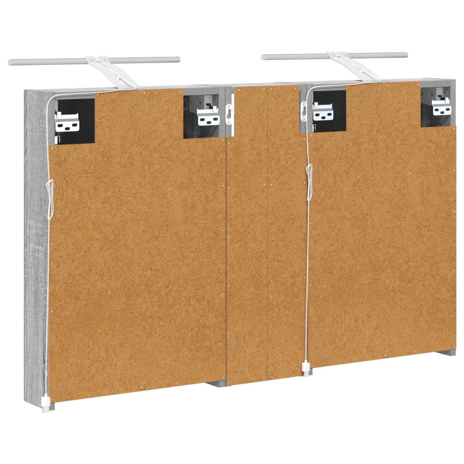 Set ormarića za kupaonicu s policom 3 pcs 100 x 10,5 x 60,5 cm