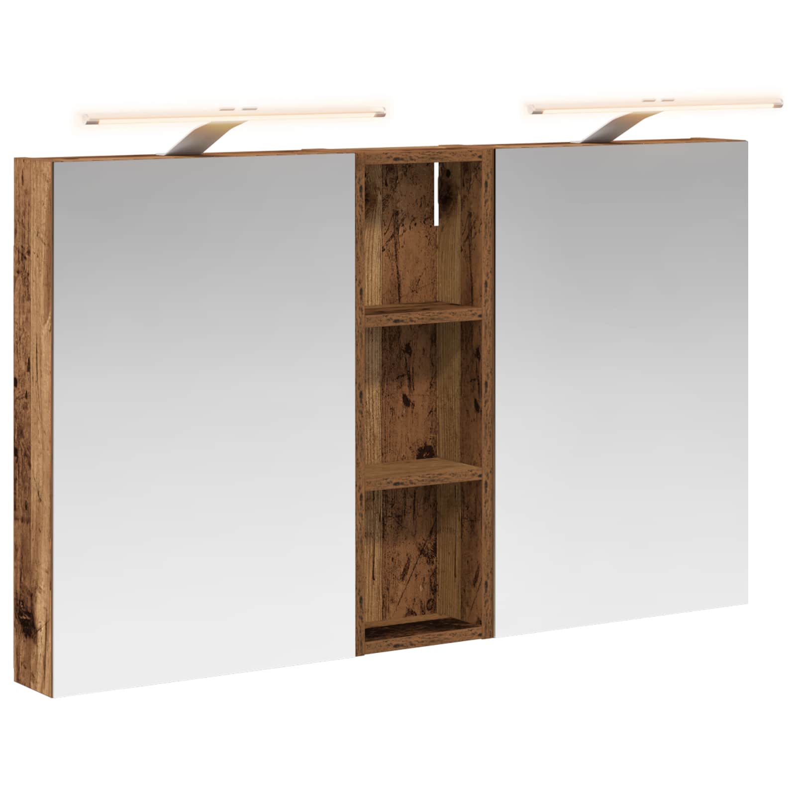 Set ormarića za kupaonicu s policom 3 pcs 100 x 10,5 x 60,5 cm