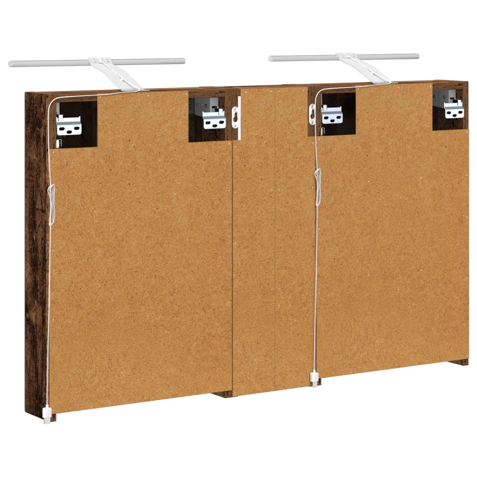 Set ormarića za kupaonicu s policom 3 pcs 100 x 10,5 x 60,5 cm