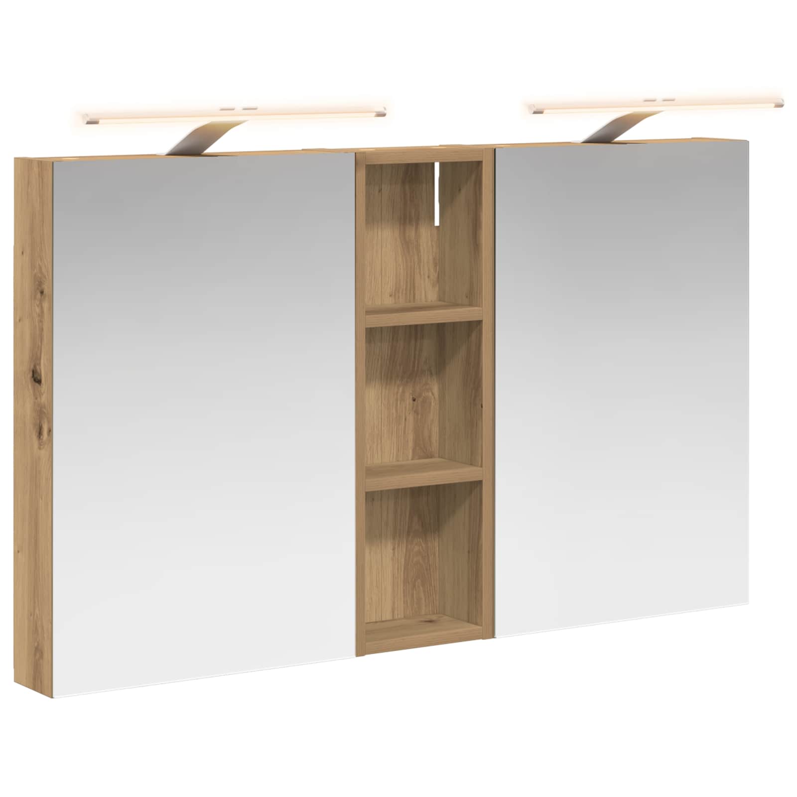 Set ormarića za kupaonicu s policom 3 pcs 100 x 10,5 x 60,5 cm