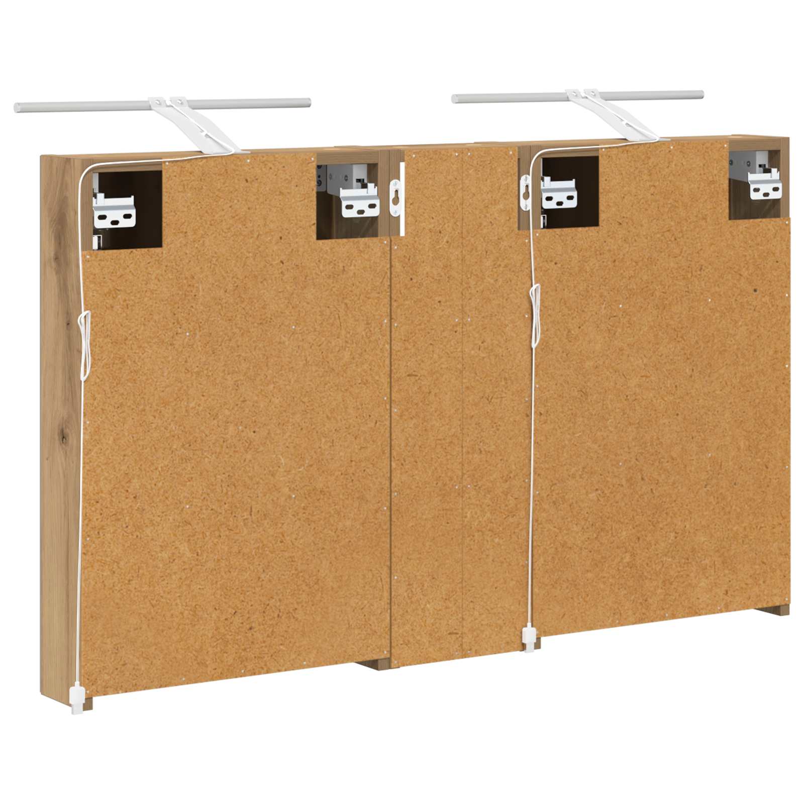 Set ormarića za kupaonicu s policom 3 pcs 100 x 10,5 x 60,5 cm