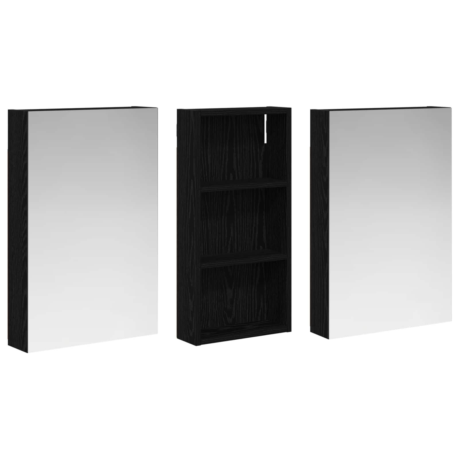 Set ormarića za kupaonicu s policom 3 pcs 110 x 10,5 x 60,5 cm