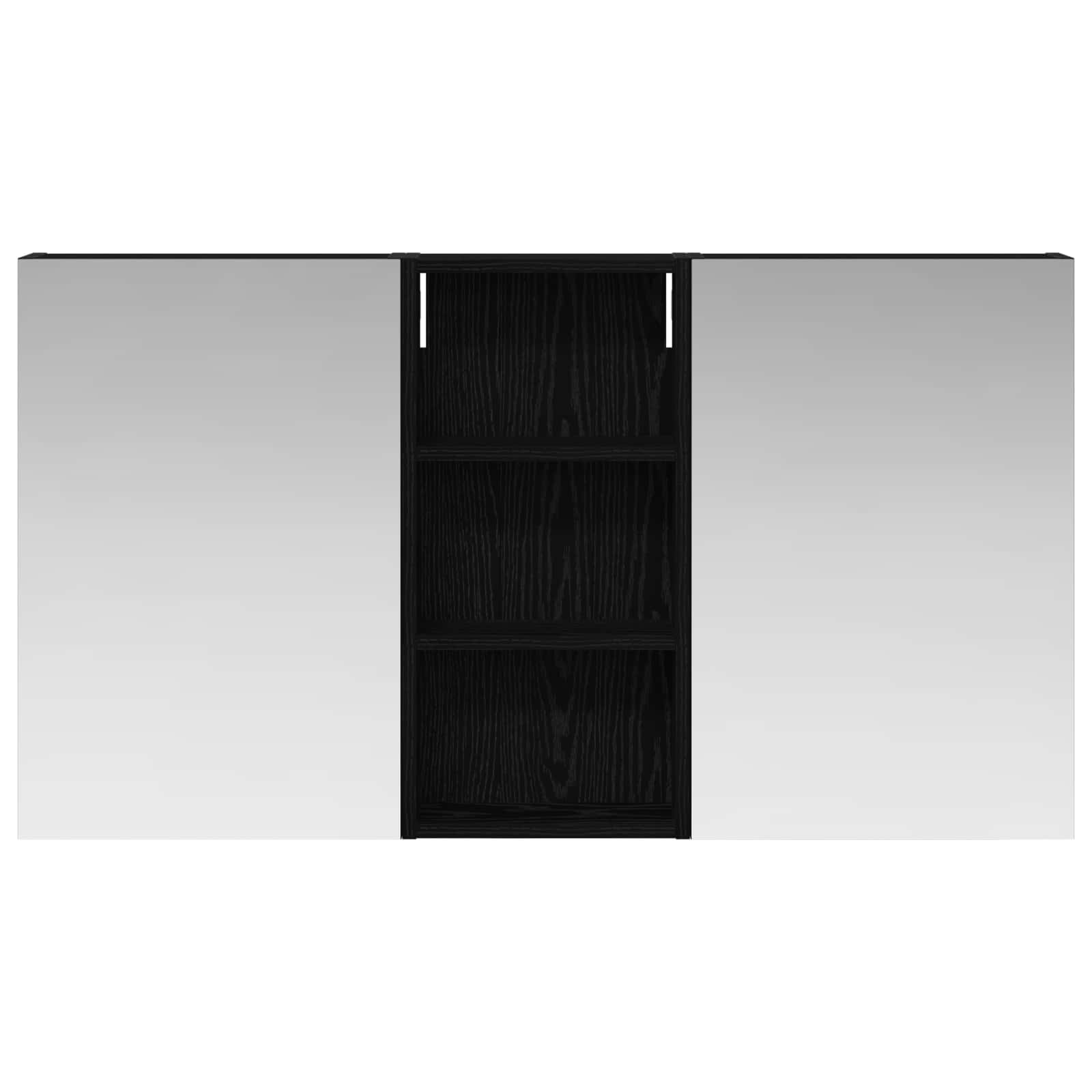 Set ormarića za kupaonicu s policom 3 pcs 110 x 10,5 x 60,5 cm