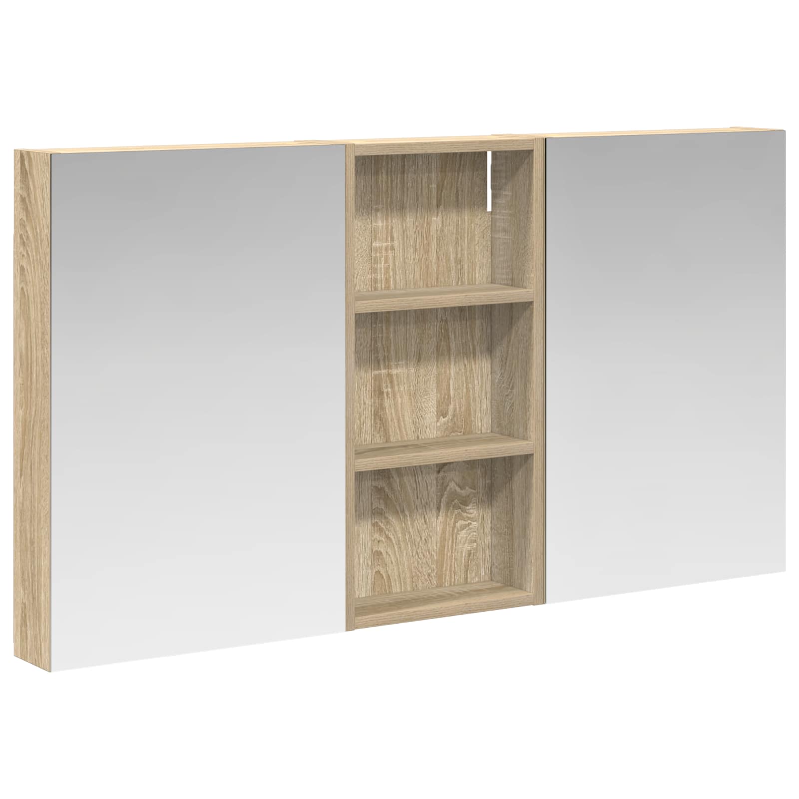 Set ormarića za kupaonicu s policom 3 pcs 110 x 10,5 x 60,5 cm