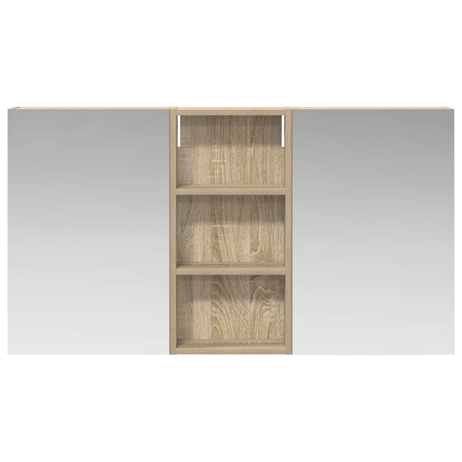 Set ormarića za kupaonicu s policom 3 pcs 110 x 10,5 x 60,5 cm