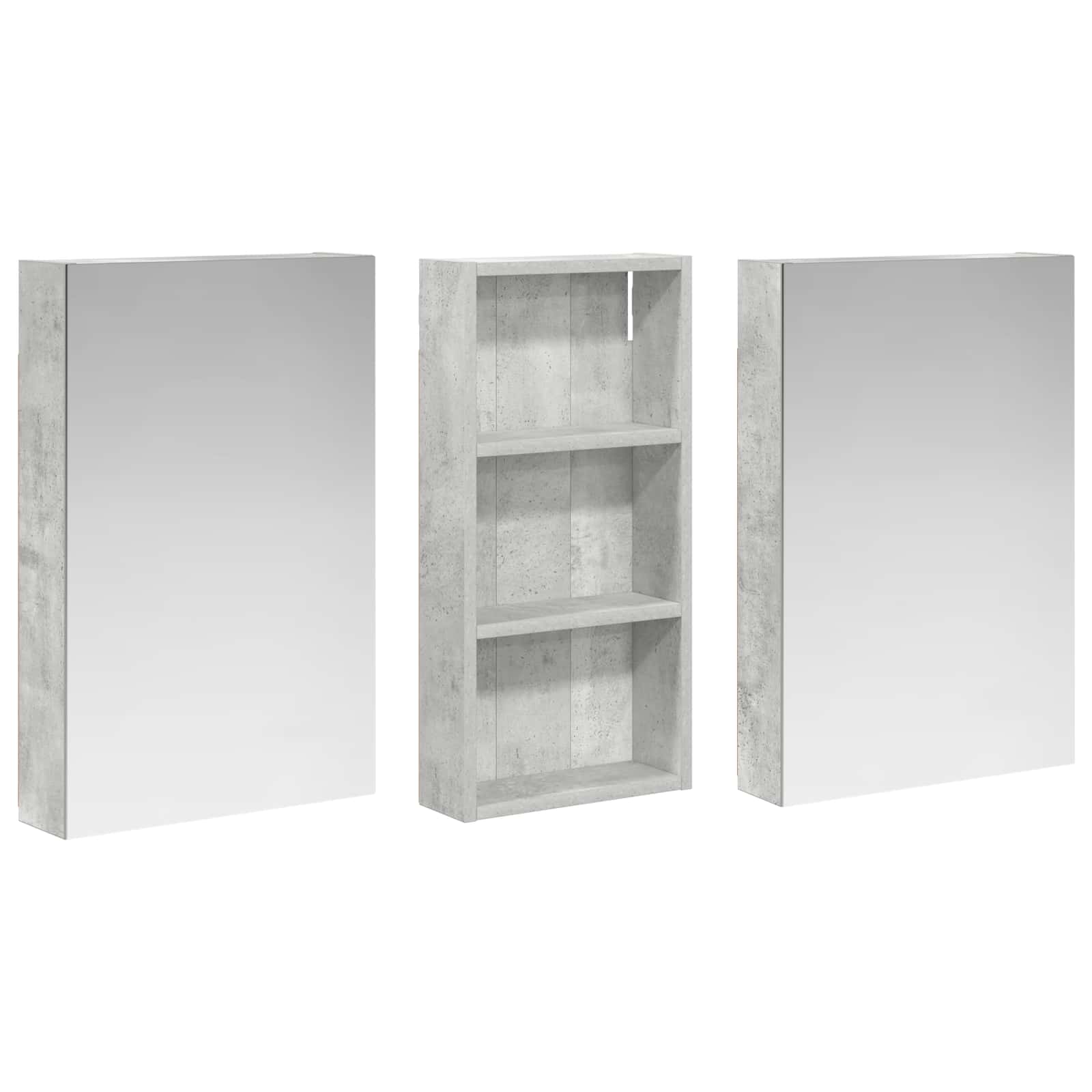 Set ormarića za kupaonicu s policom 3 pcs 110 x 10,5 x 60,5 cm