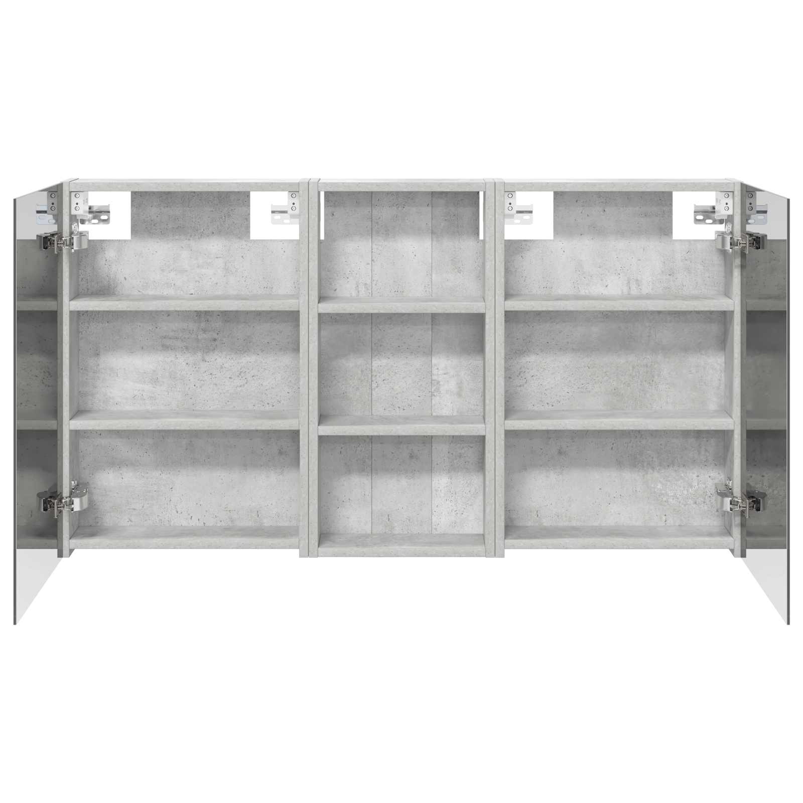Set ormarića za kupaonicu s policom 3 pcs 110 x 10,5 x 60,5 cm