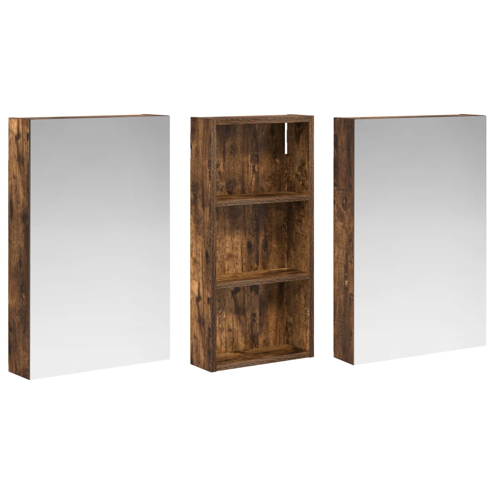 Set ormarića za kupaonicu s policom 3 pcs 110 x 10,5 x 60,5 cm