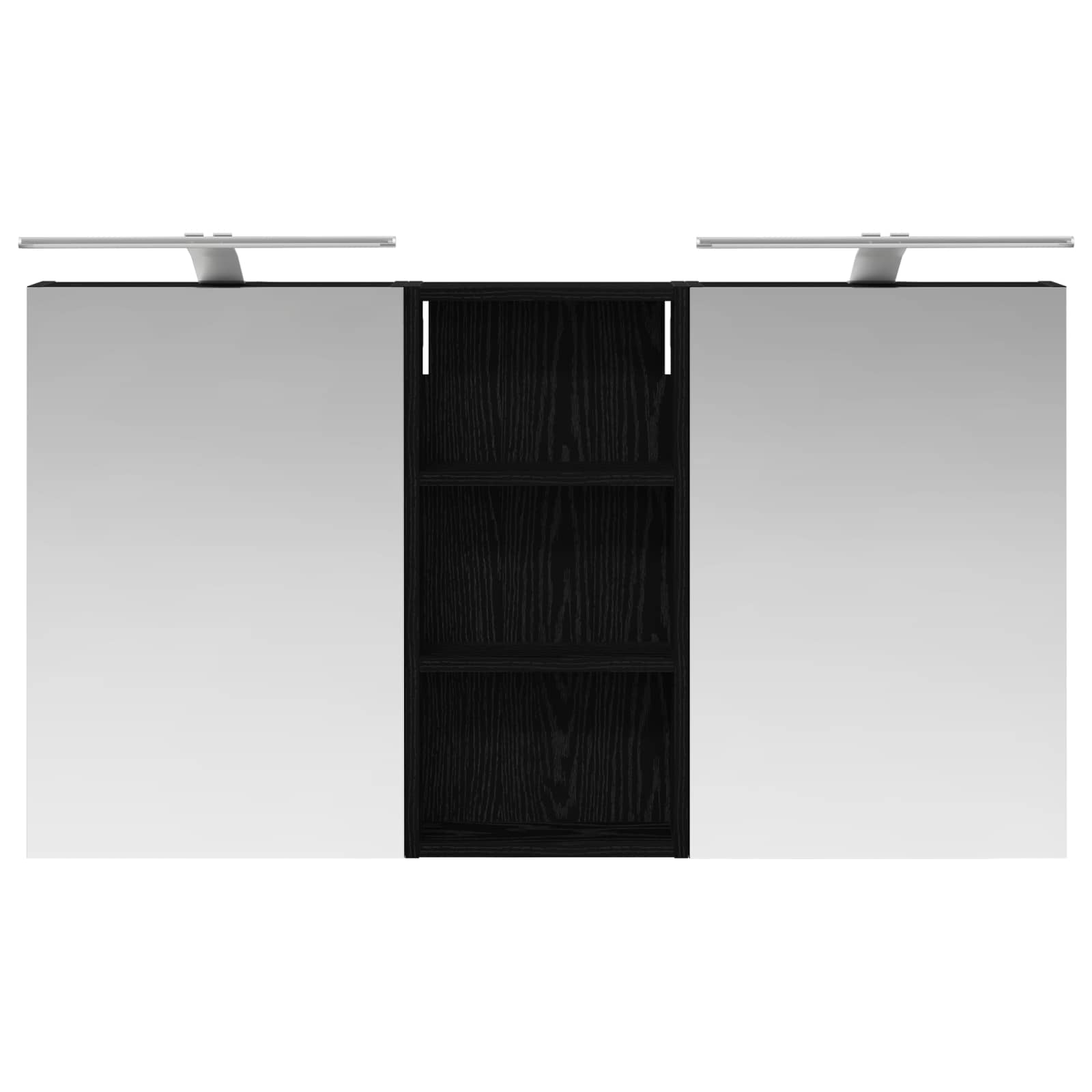 Set ormarića za kupaonicu s policom 3 pcs 110 x 10,5 x 60,5 cm