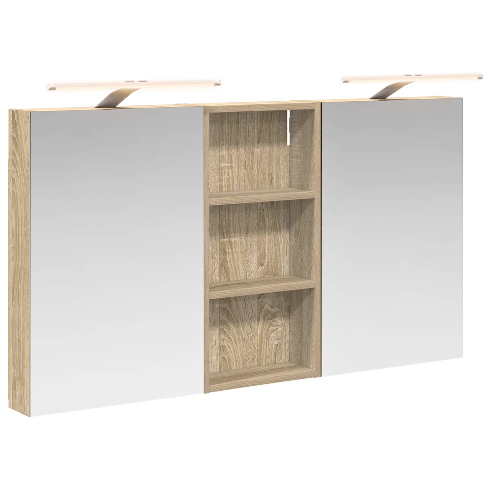 Set ormarića za kupaonicu s policom 3 pcs 110 x 10,5 x 60,5 cm