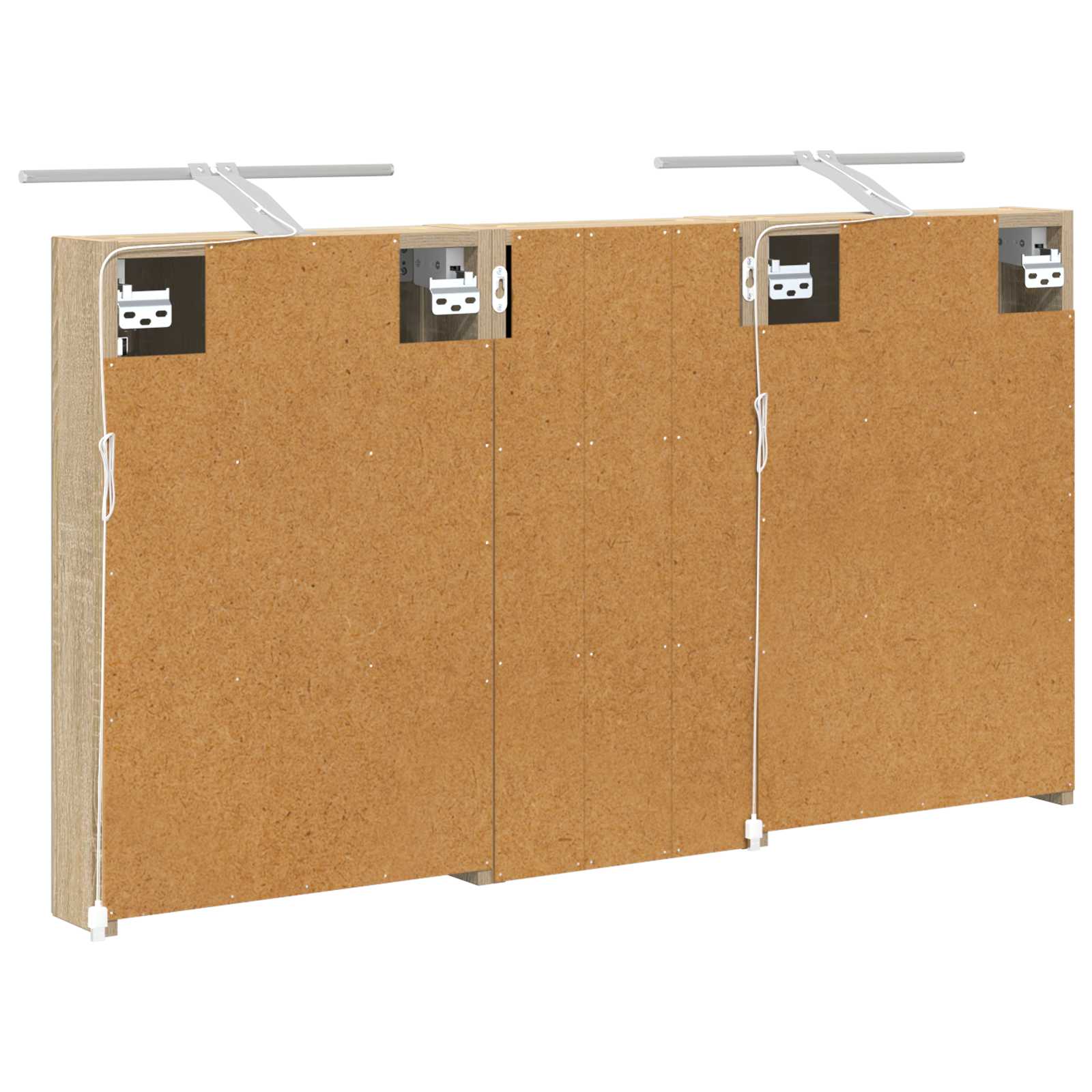 Set ormarića za kupaonicu s policom 3 pcs 110 x 10,5 x 60,5 cm