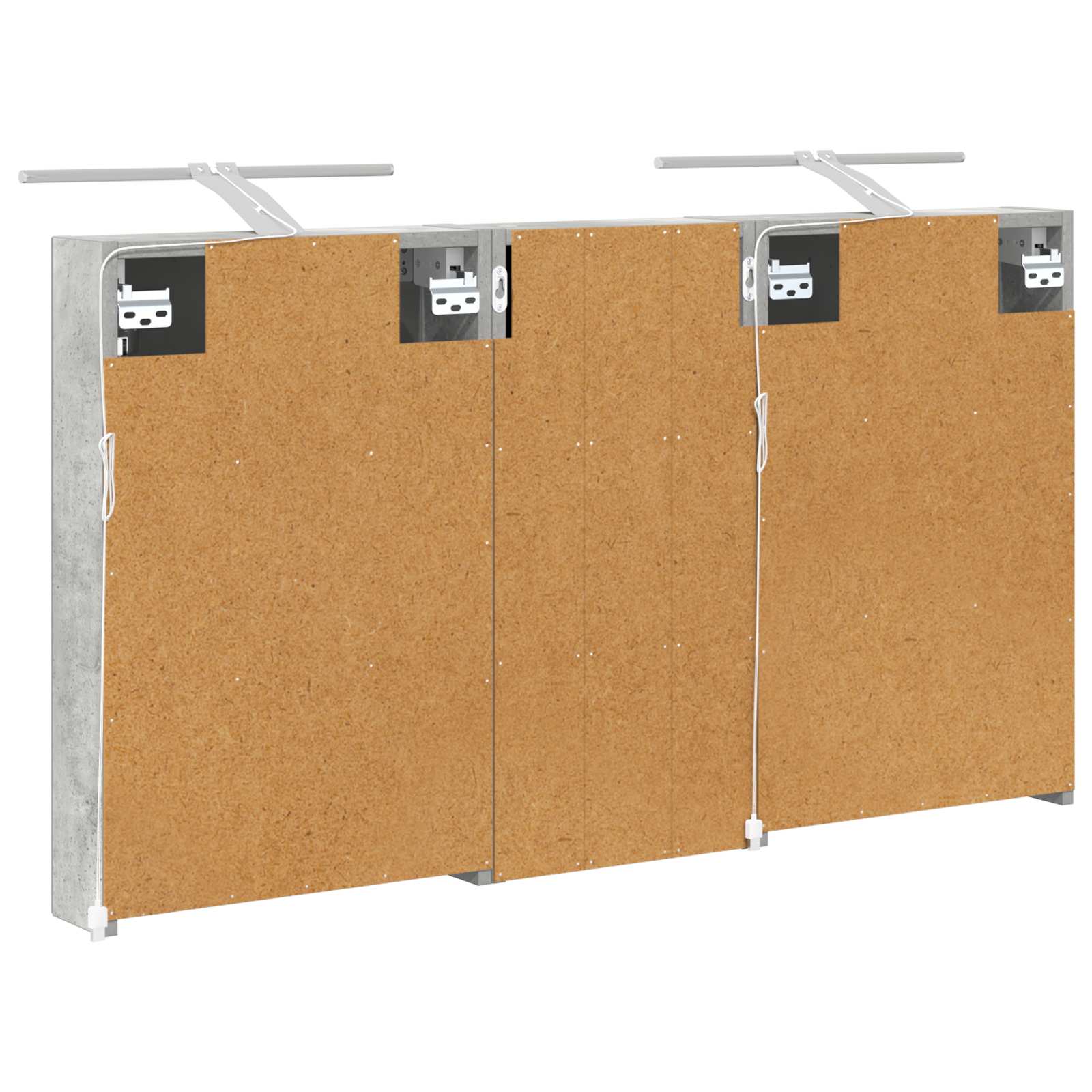 Set ormarića za kupaonicu s policom 3 pcs 110 x 10,5 x 60,5 cm