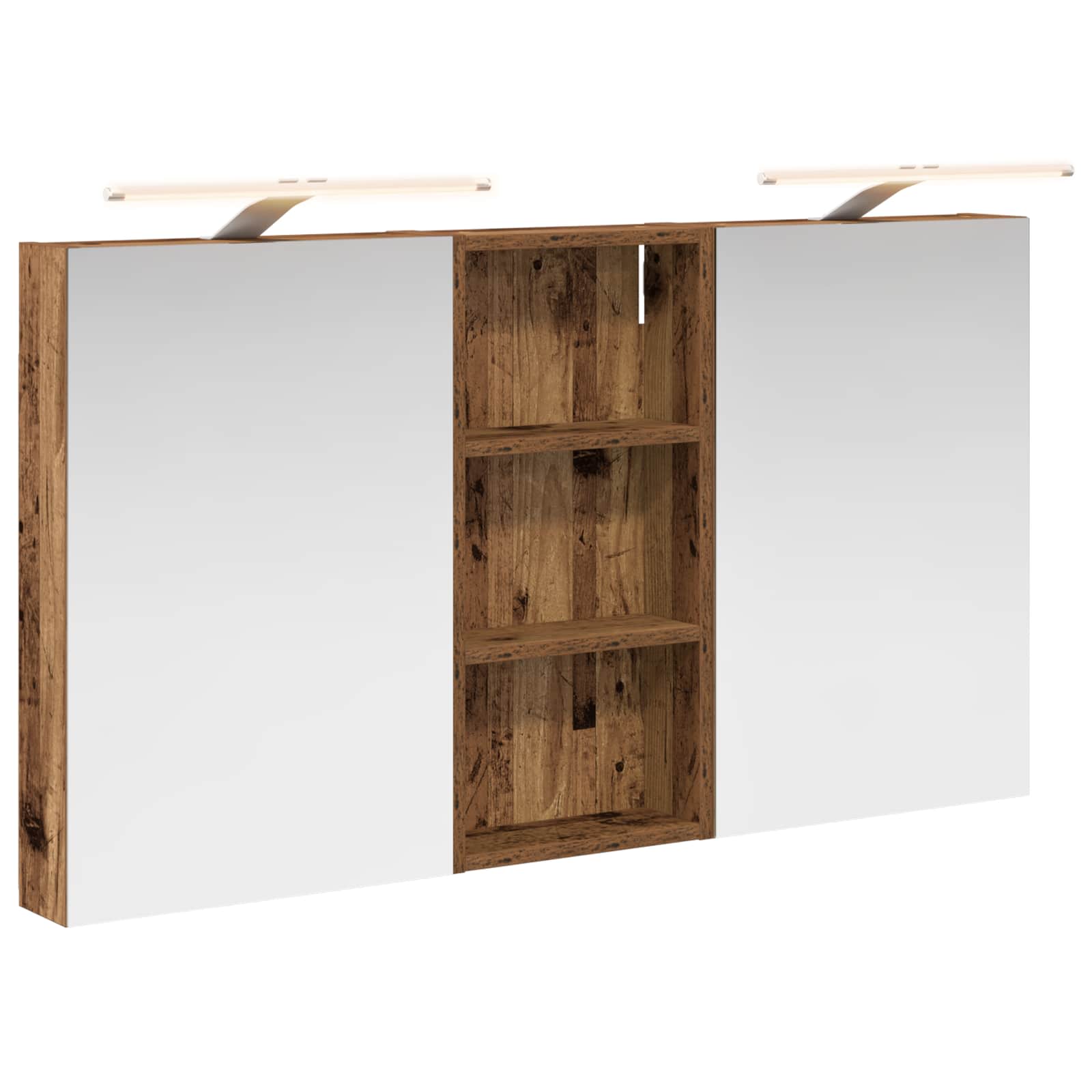 Set ormarića za kupaonicu s policom 3 pcs 110 x 10,5 x 60,5 cm